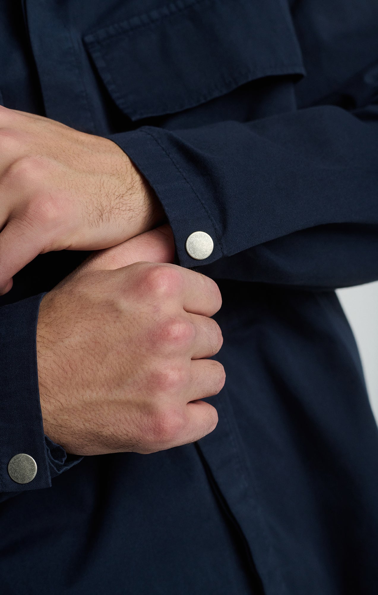 DOUBLE POCKET OVERSHIRT IN BLACK IRIS - Mavi Jeans