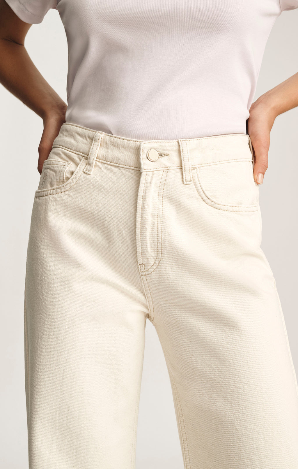 MALIBU WIDE LEG IN CREAM DENIM - Mavi Jeans