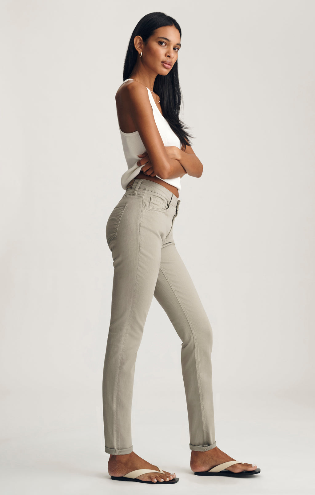 KATHLEEN SLIM BOYFRIEND IN DESERT SAGE FLEX BLUE - Mavi Jeans