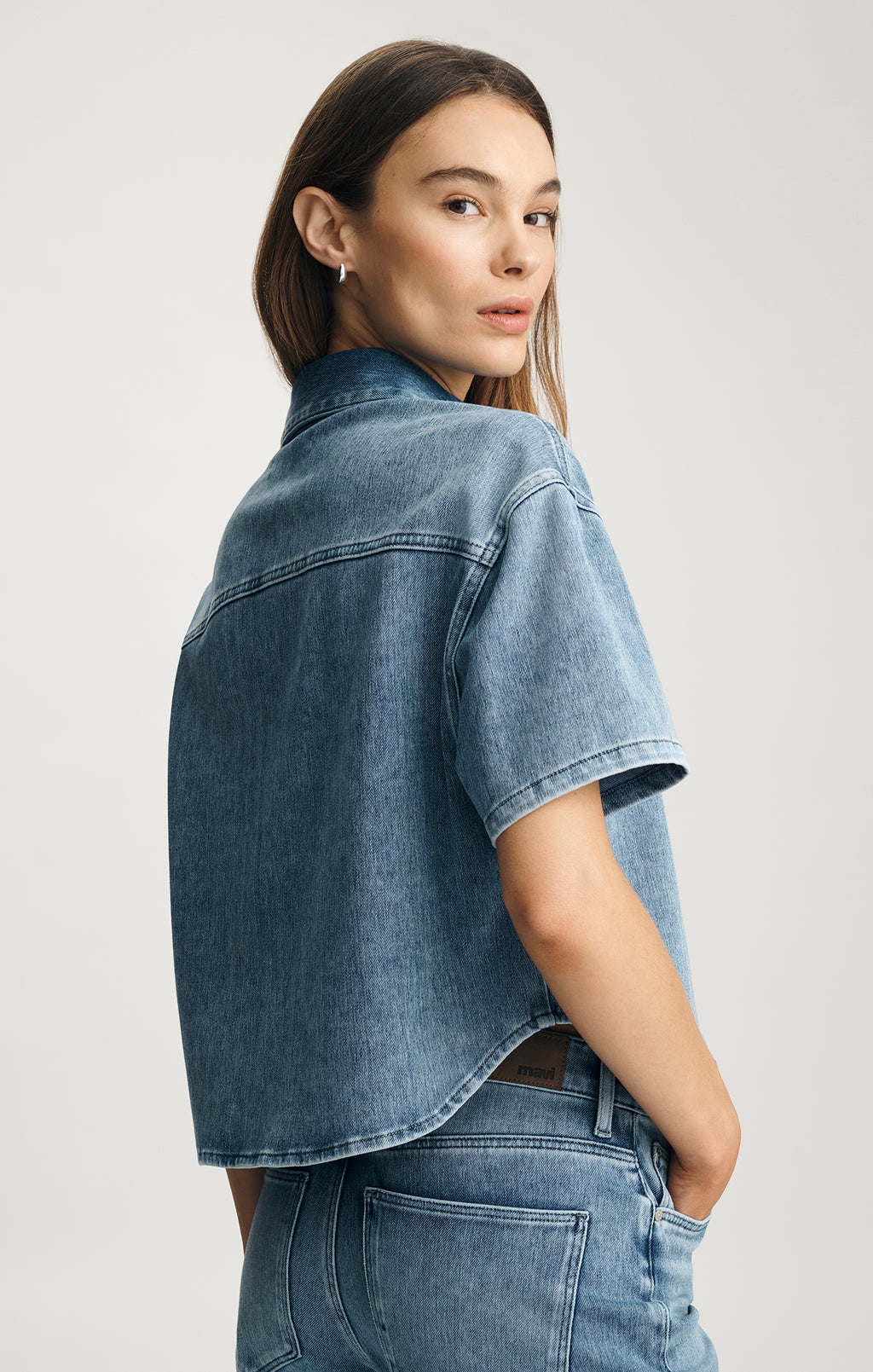 JESSIE DENIM SHIRT IN MID MOVE - Mavi Jeans