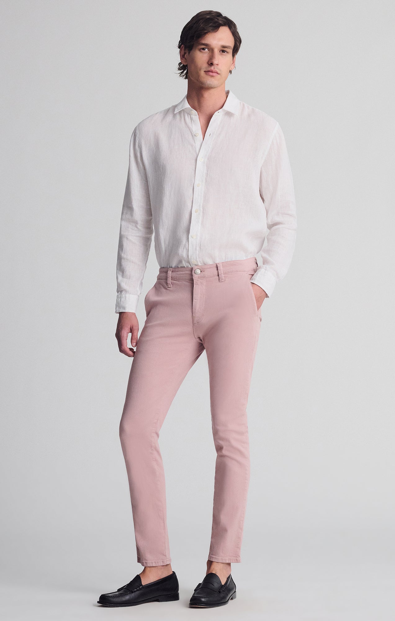 MILTON SLIM STRAIGHT CHINO IN WOODROSE LUXE TWILL - Mavi Jeans
