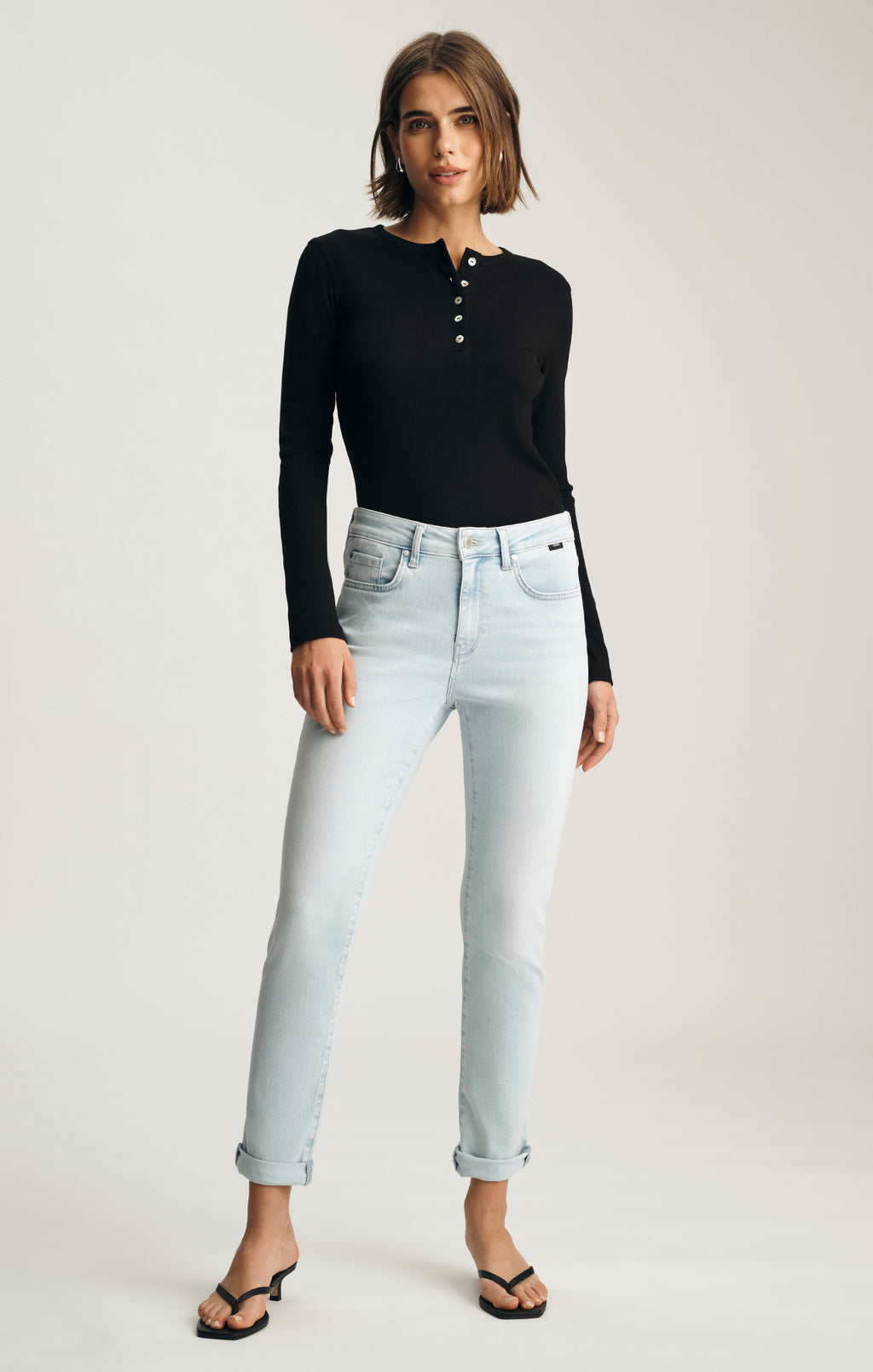 KATHLEEN SLIM BOYFRIEND IN BLEACHED FEATHER BLUE - Mavi Jeans