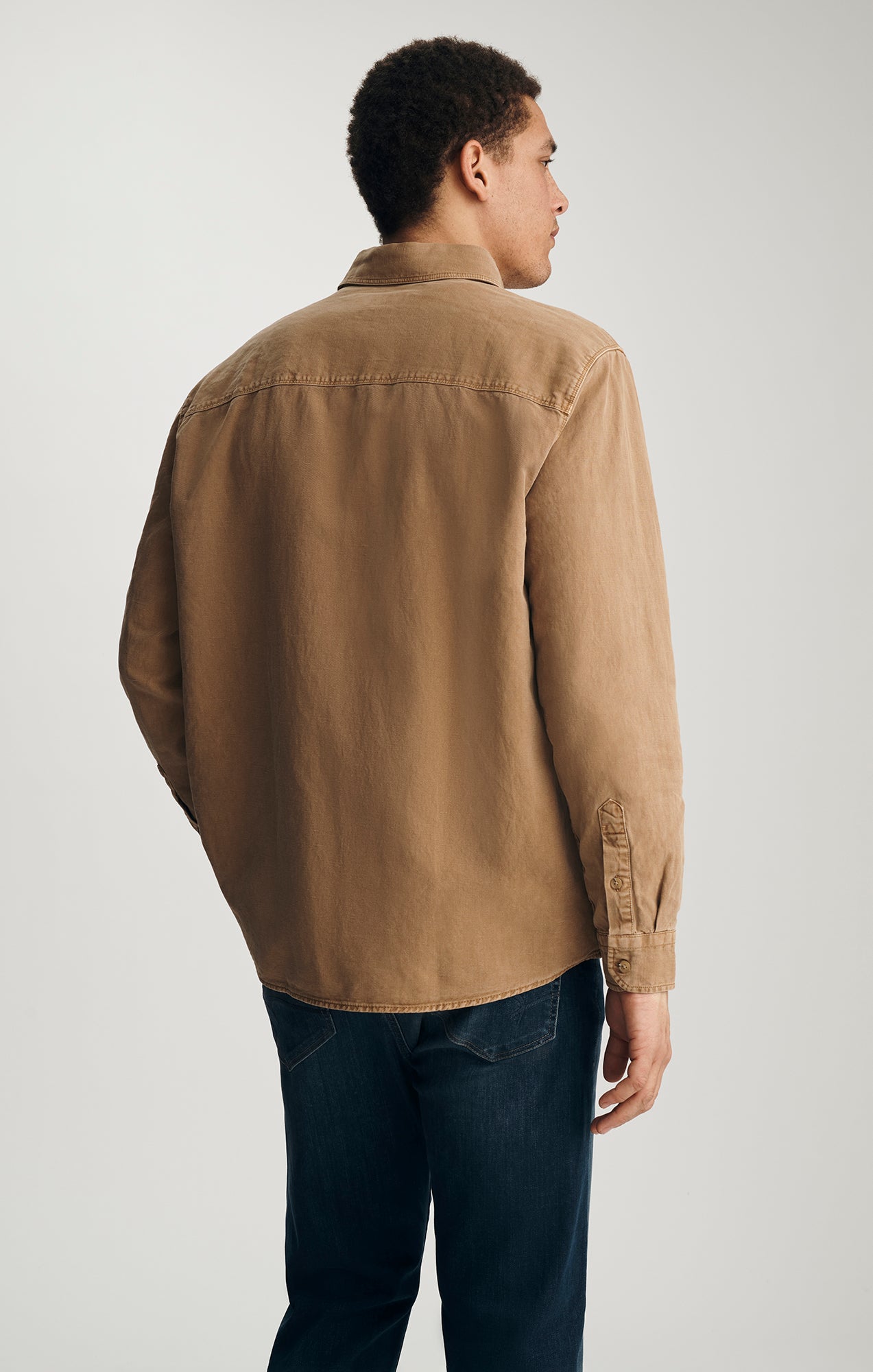 TENCEL™ ONE POCKET BUTTON-UP SHIRT IN TIGER'S EYE - Mavi Jeans