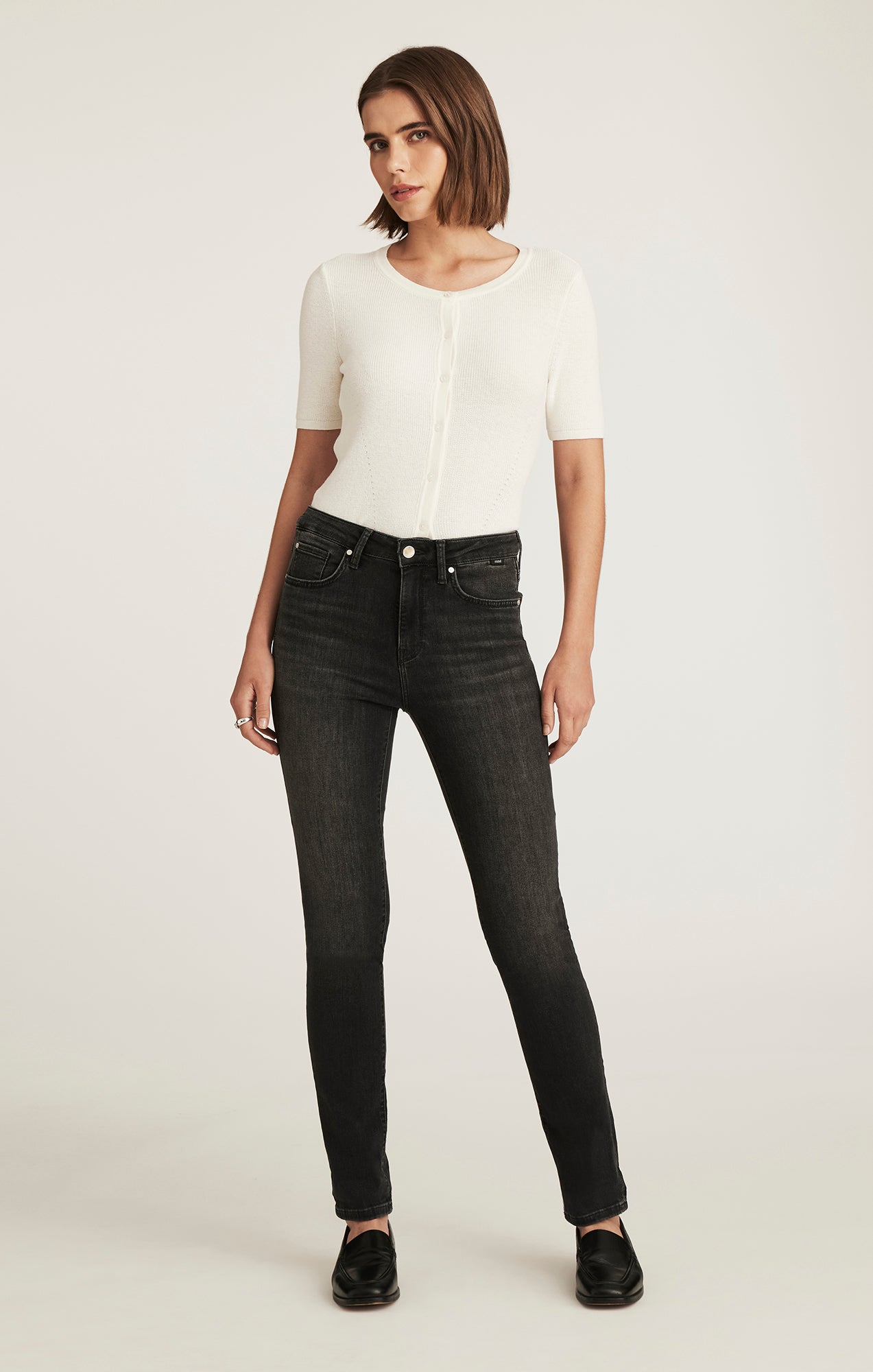 KATHLEEN SLIM BOYFRIEND IN SMOKE BRUSHED FEATHER BLUE - Mavi Jeans
