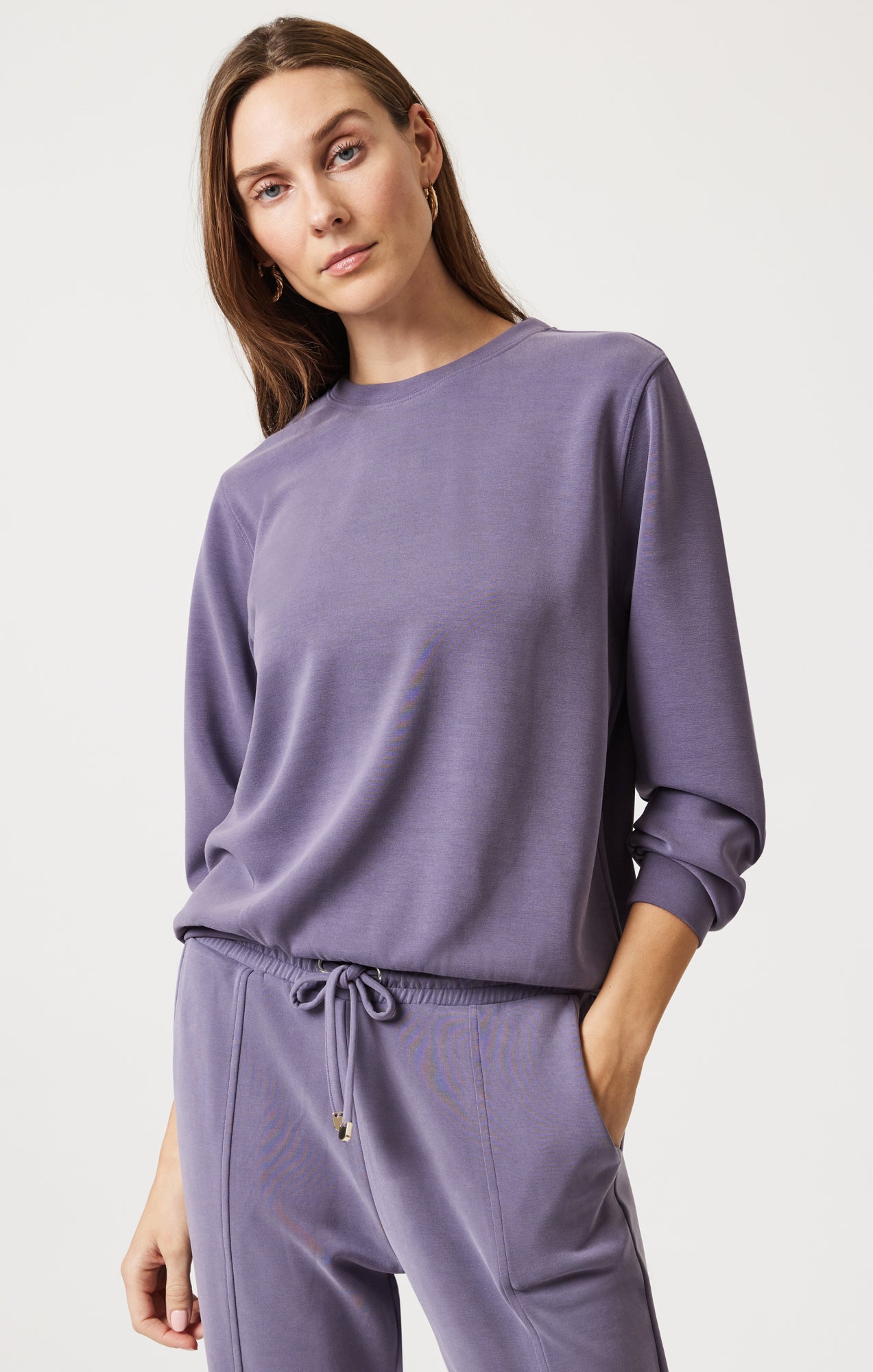 LUXE TOUCH TENCEL™ SWEATSHIRT IN CADET - Mavi Jeans