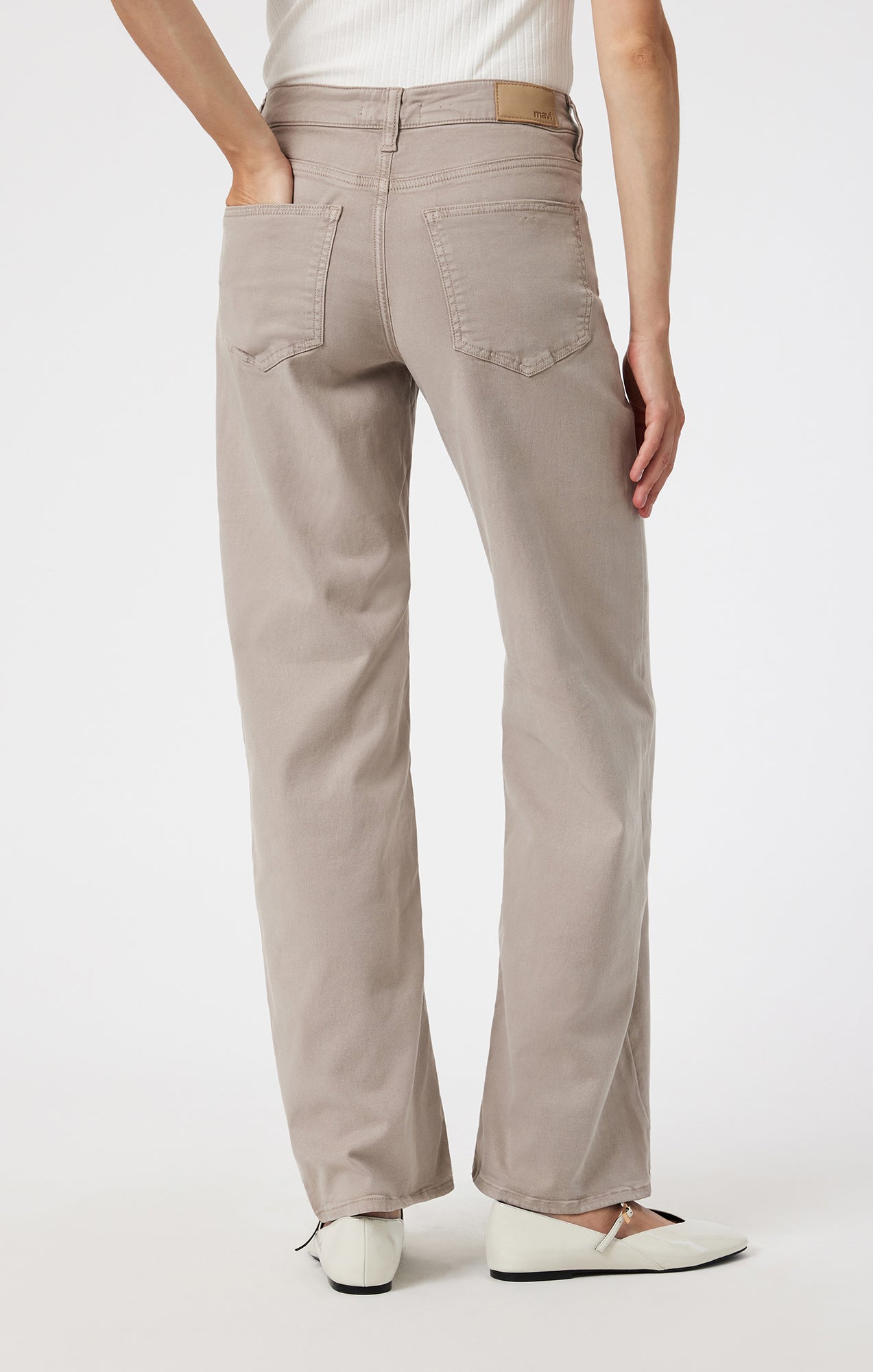 ALENA WIDE LEG IN LATTE LUXE TWILL - Mavi Jeans