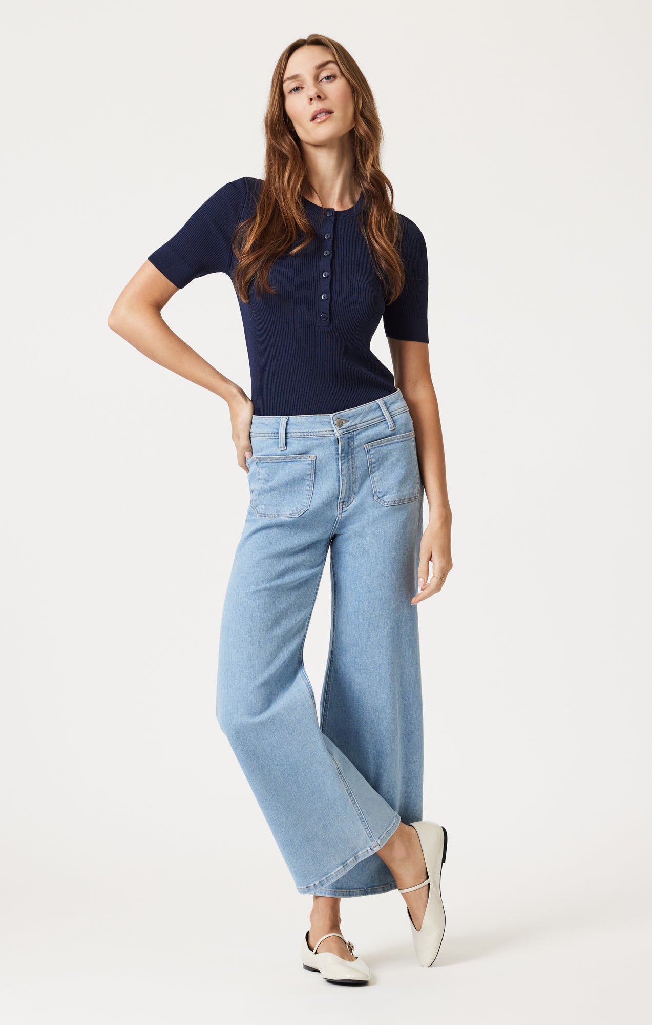 PALOMA MARINE WIDE LEG IN LIGHT BLUE FLEX BLUE - Mavi Jeans