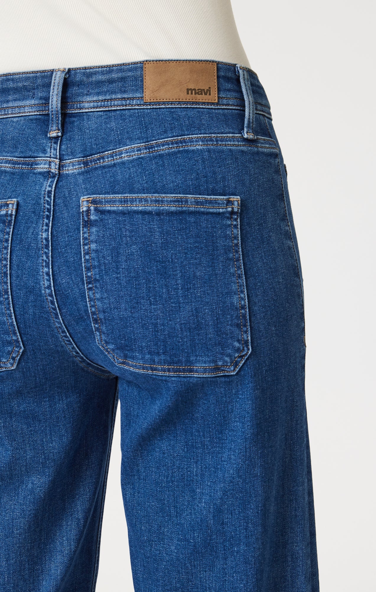 PALOMA MARINE WIDE LEG IN MID BRUSHED FLEX BLUE - Mavi Jeans