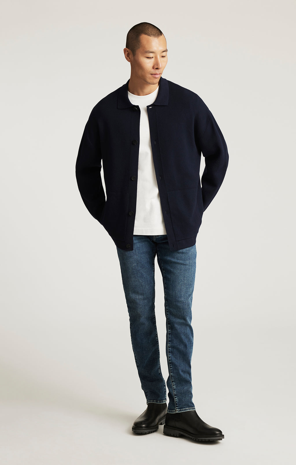 JAKE SLIM LEG IN USED BRUSHED FEATHER BLUE - Mavi Jeans