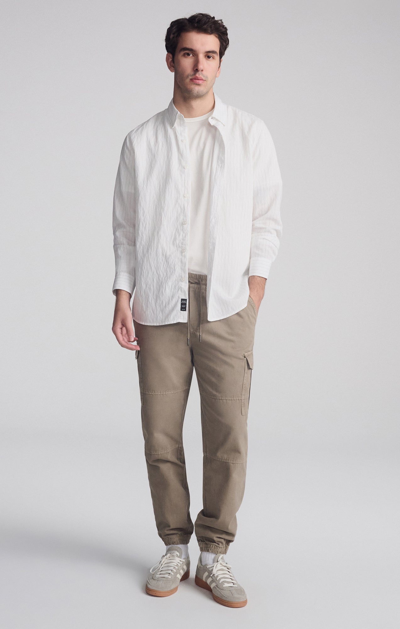 DOUBLE POCKET CUFFED CARGO PANTS IN BRINDLE - Mavi Jeans