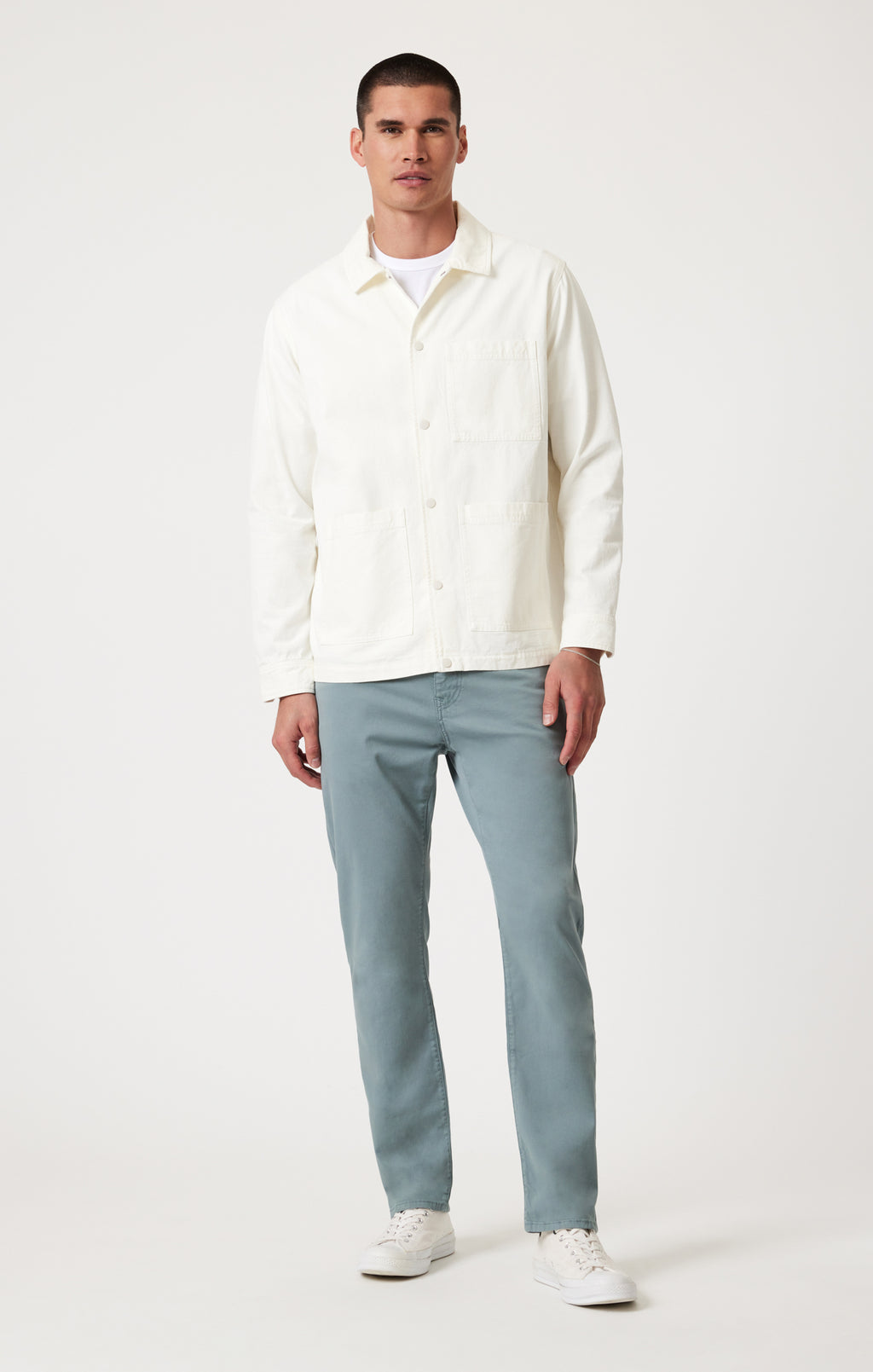 ZACH STRAIGHT LEG IN BLUE CASUAL TWILL - Mavi Jeans