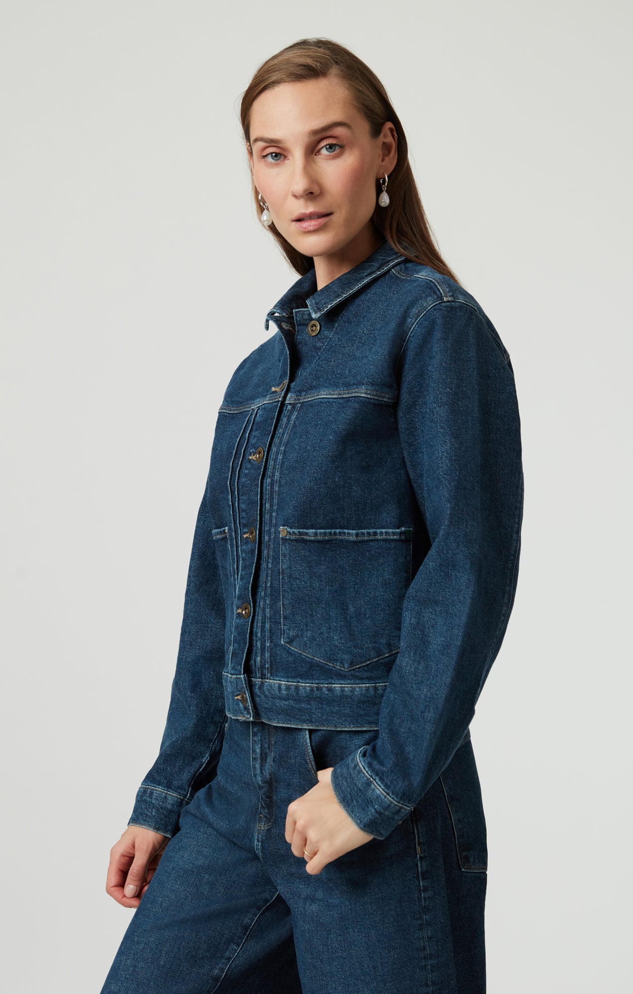 LAUREL DENIM JACKET IN DARK BLUE DENIM - Mavi Jeans