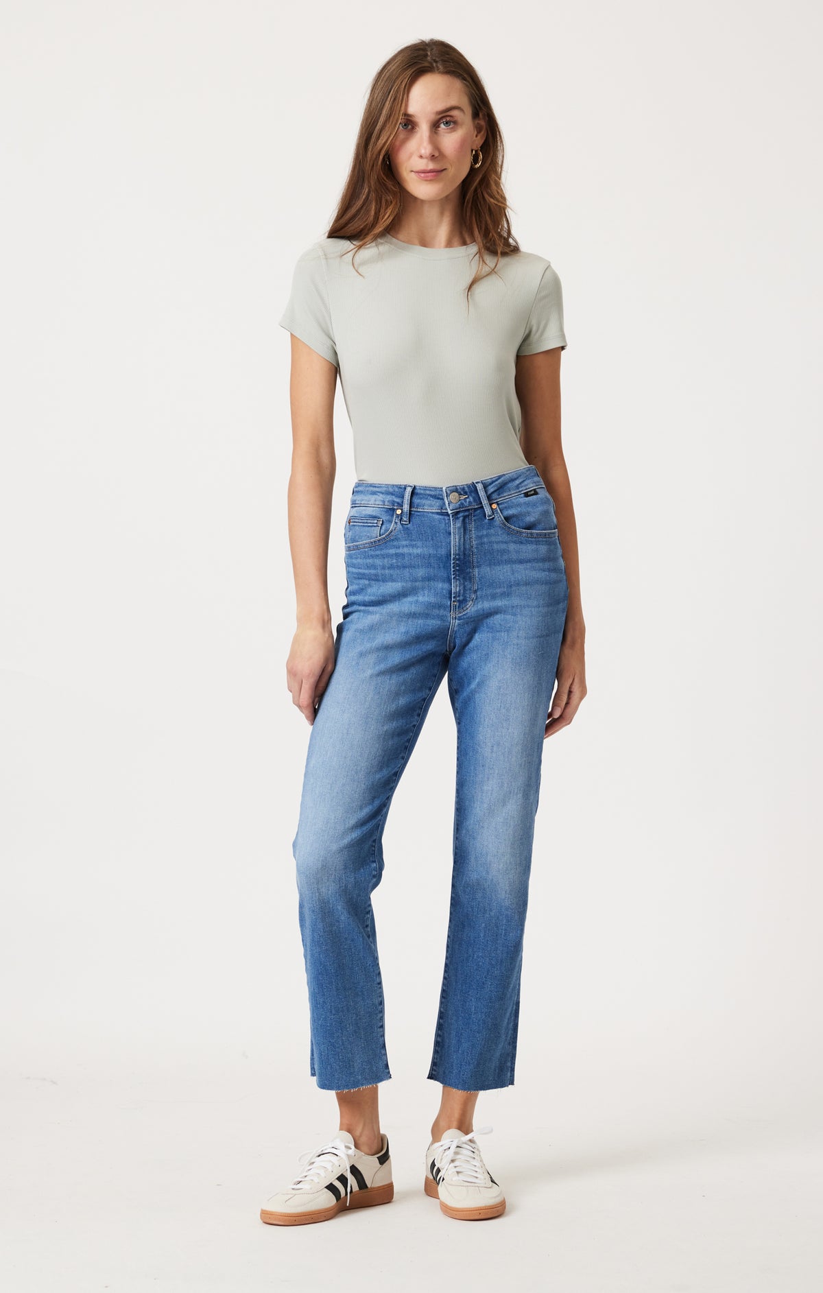 NEW YORK STRAIGHT LEG IN MID BLUE FLEX BLUE - Mavi Jeans