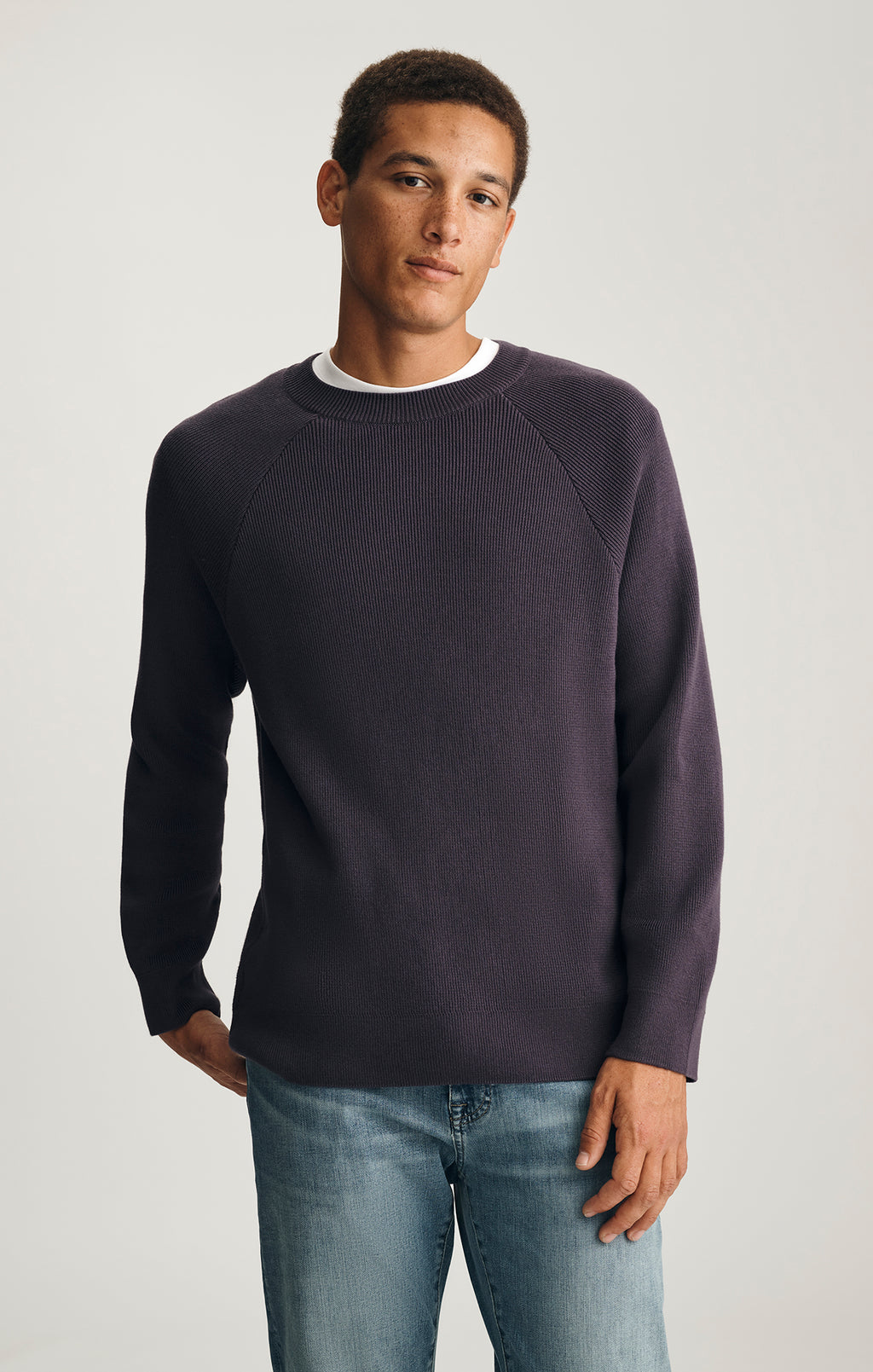 CREW NECK SWEATER IN NIGHTSHADE