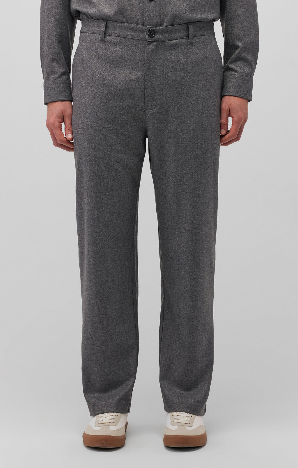 STRAIGHT LEG PANTS IN DARK GREY MELANGE - Mavi Jeans
