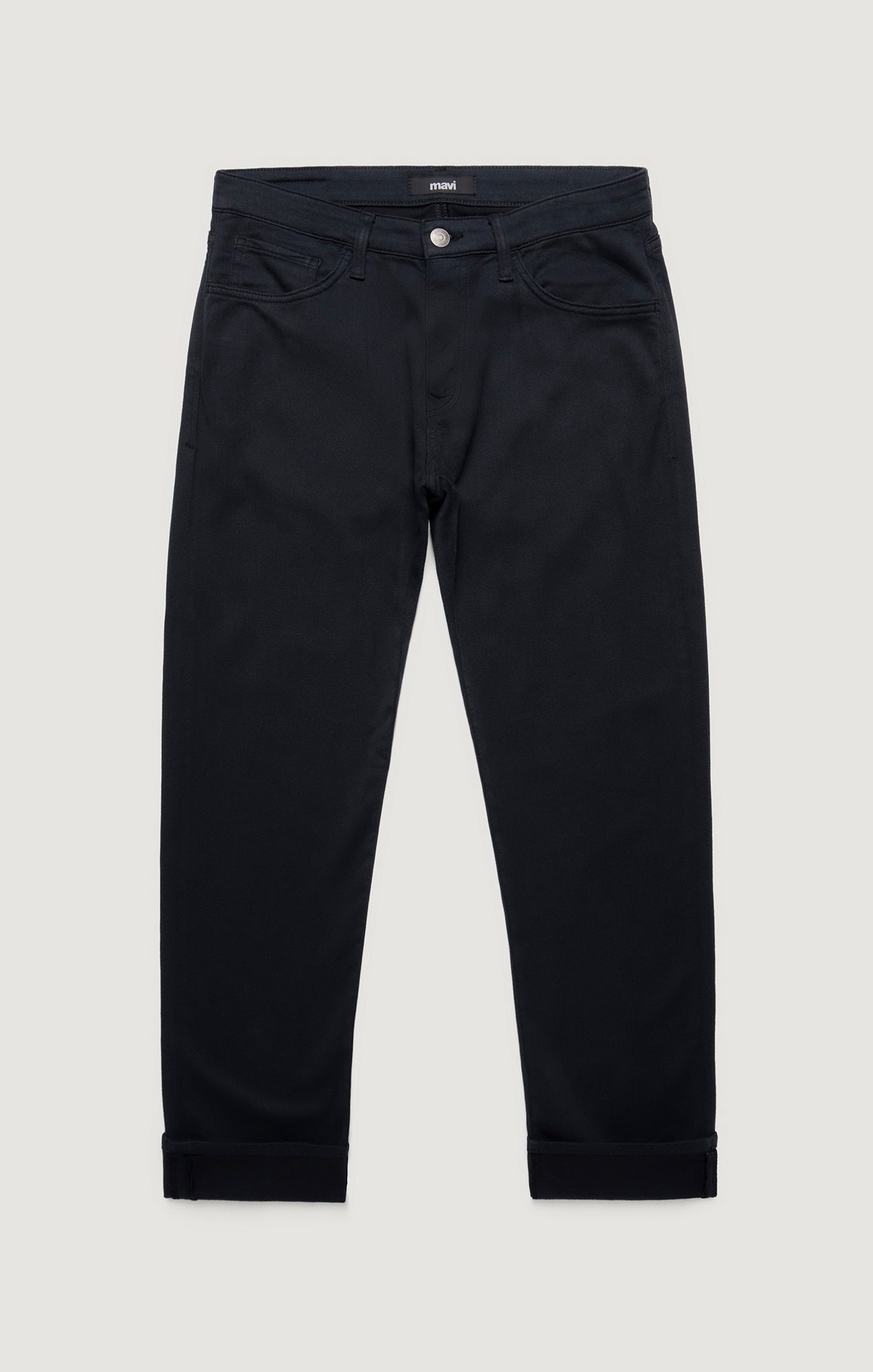 MARCUS SLIM STRAIGHT LEG IN NAVY HERRINGBONE