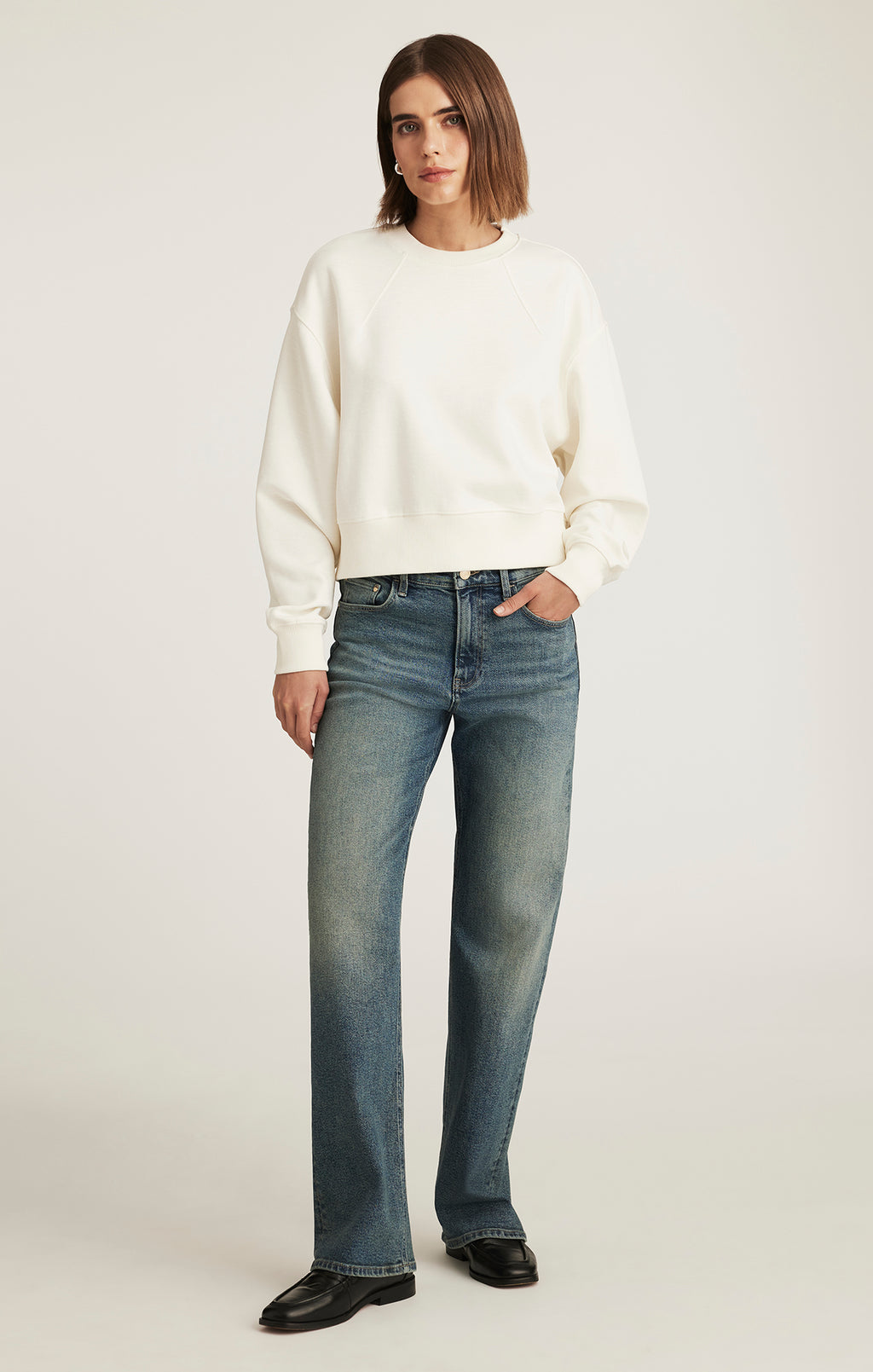 EDITION CREW NECK SWEATSHIRT IN MARSHMALLOW - Mavi Jeans