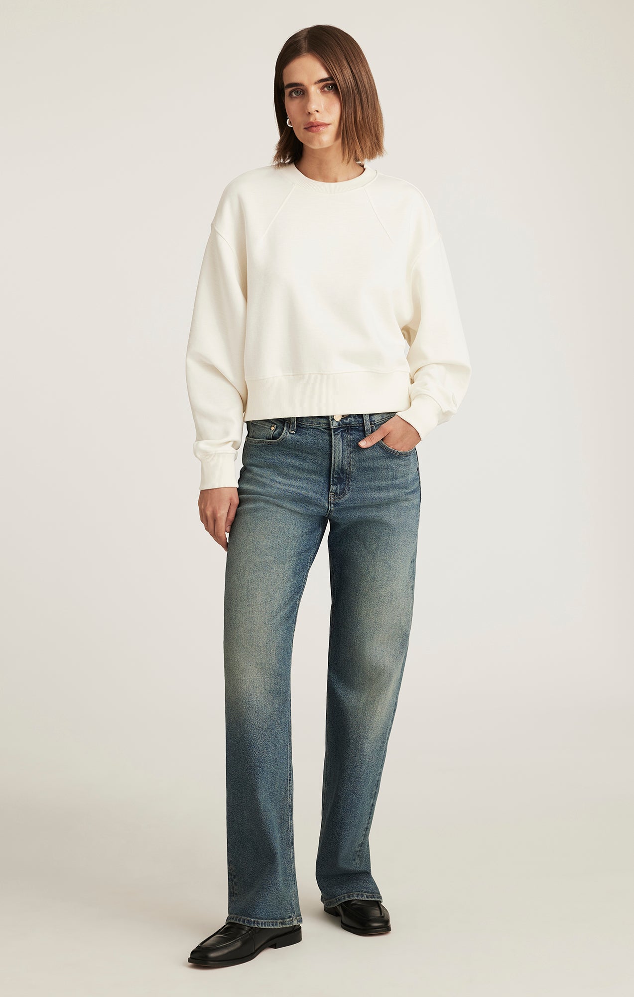 EDITION CREW NECK SWEATSHIRT IN MARSHMALLOW - Mavi Jeans