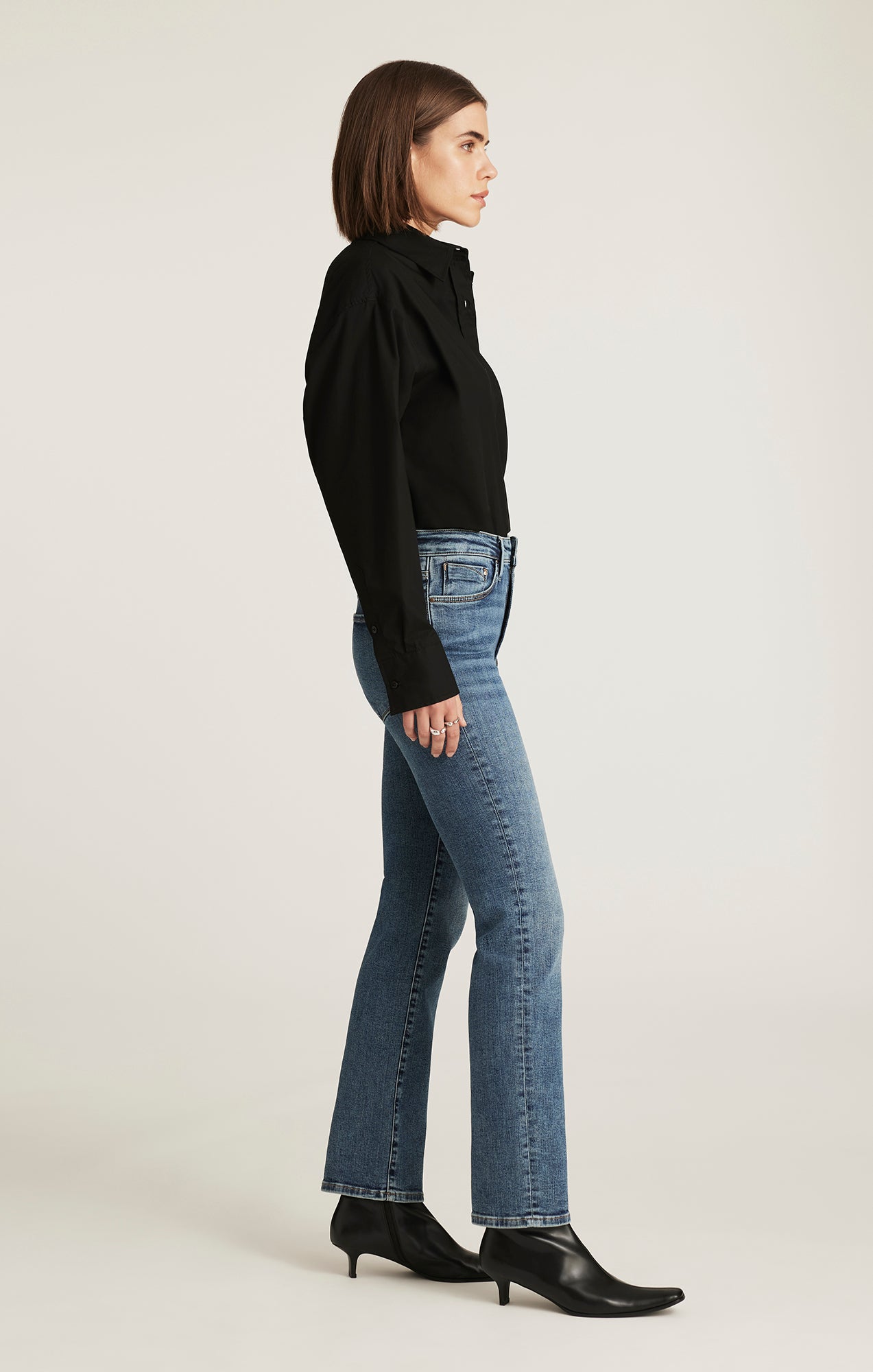KENDRA STRAIGHT LEG IN MID BRUSHED GOLD PREMIUM - Mavi Jeans