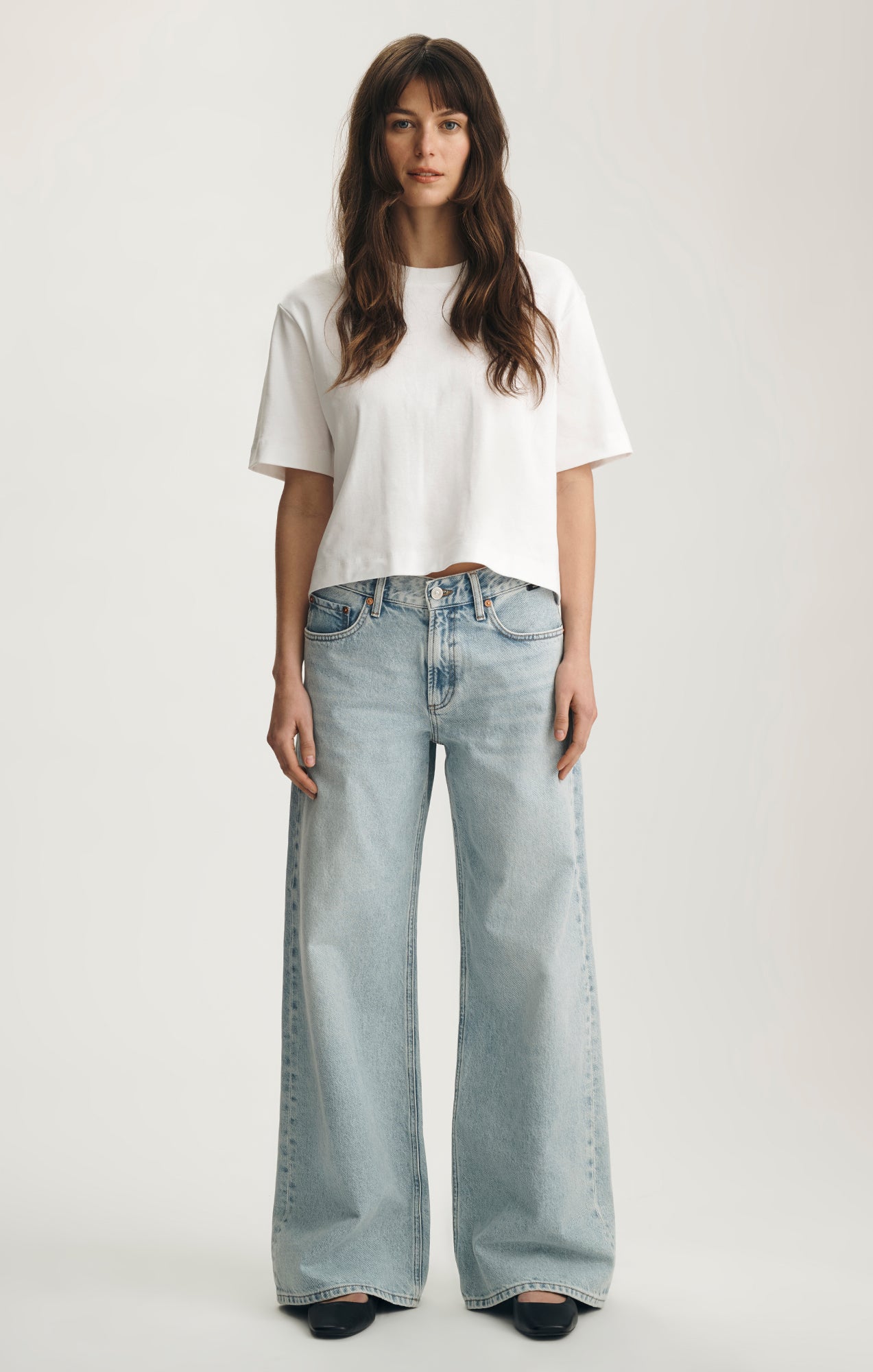 Mavi Women's Sandy Wide Leg In Bleached Classic Denim – Mavi Jeans