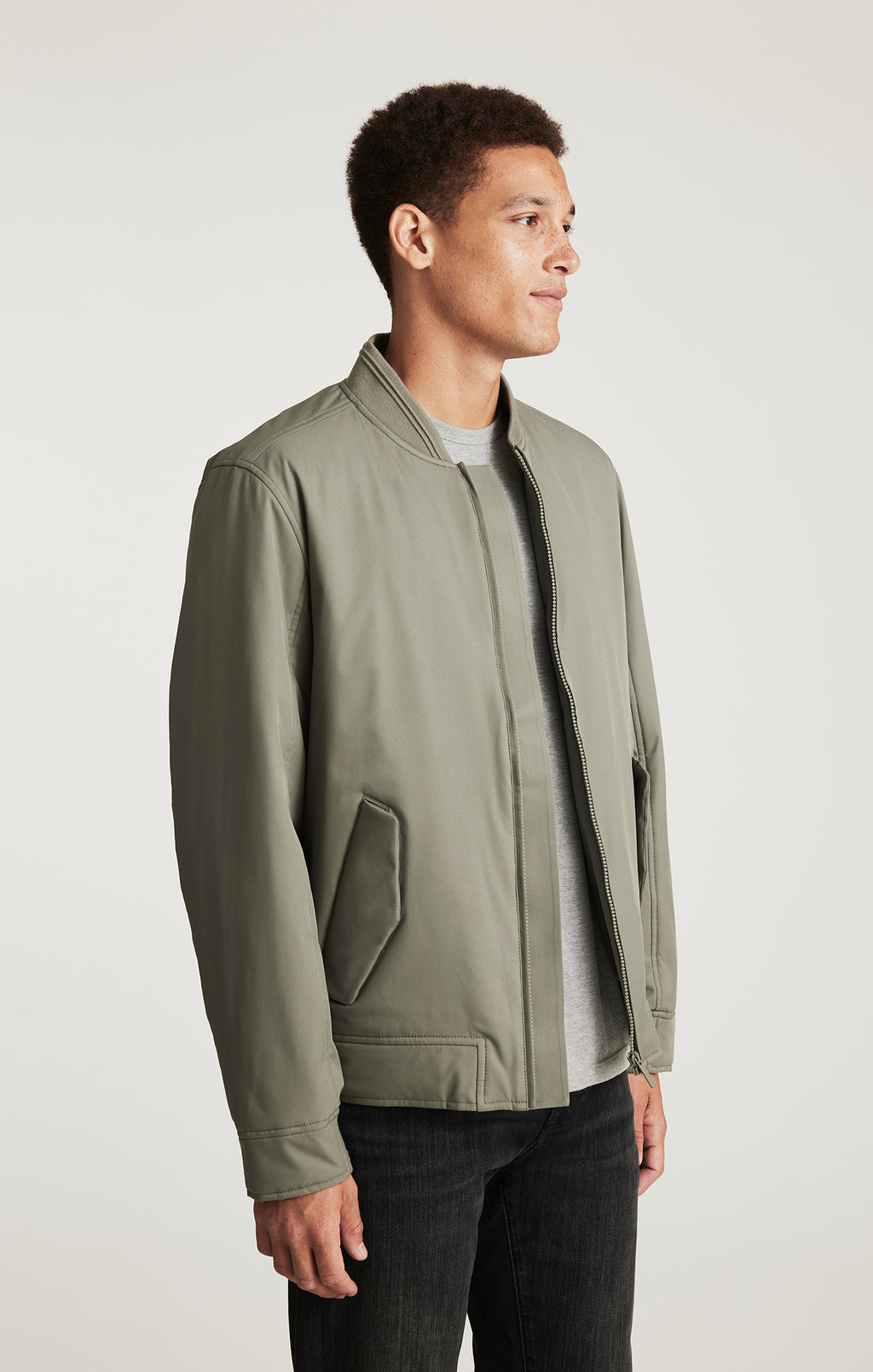 BOMBER JACKET IN MULLED BASIL - Mavi Jeans