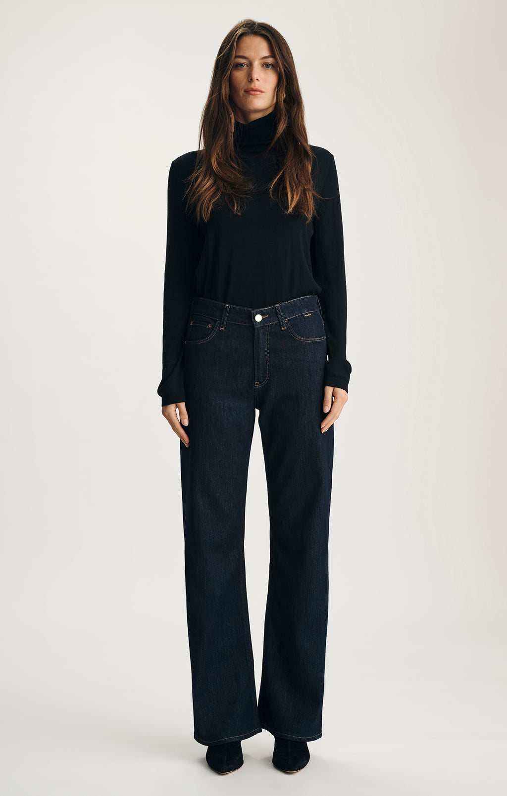 TAYLOR STRAIGHT LEG IN DARK BLUE SHINY GOLD PREMIUM