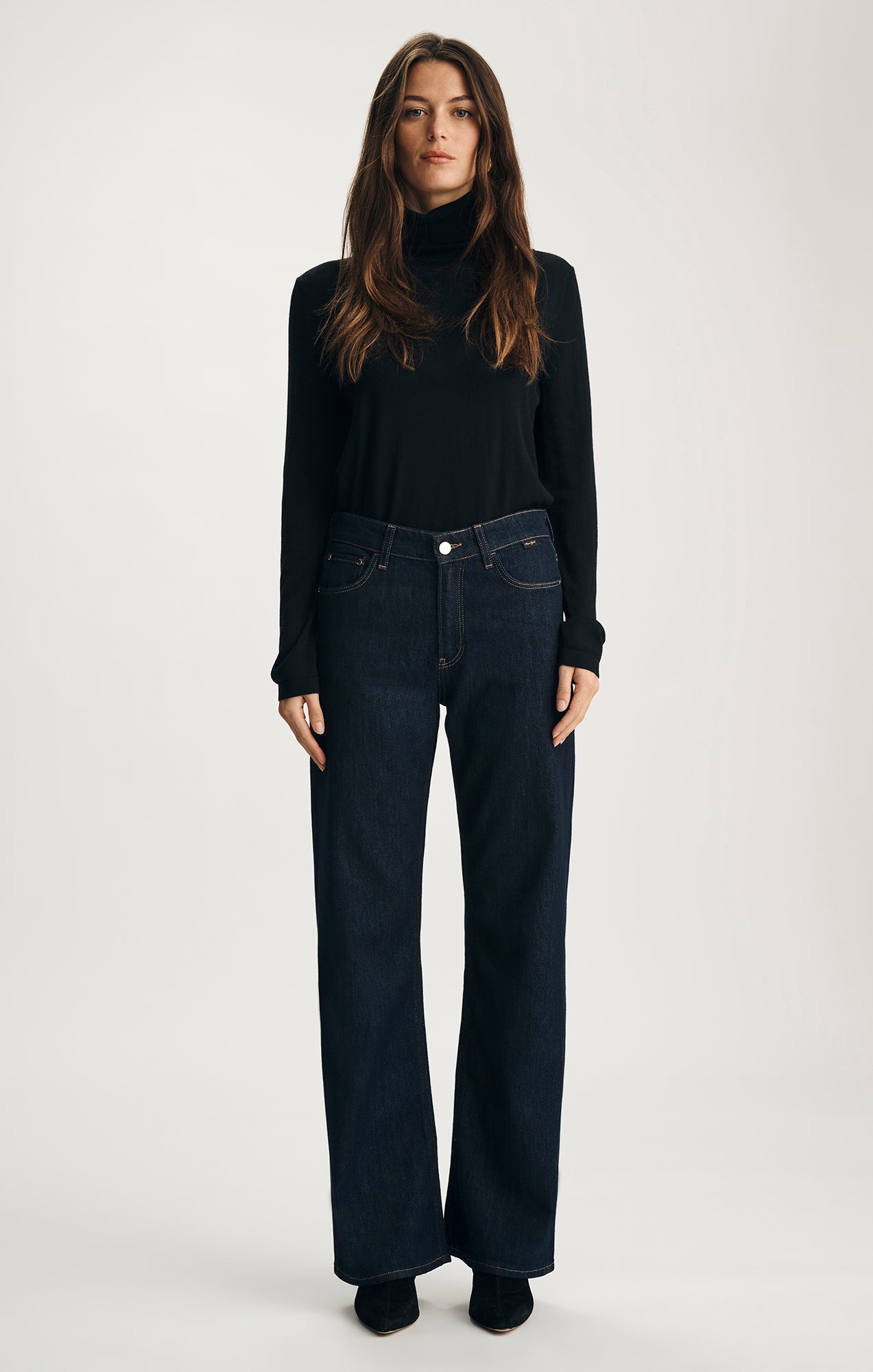 TAYLOR STRAIGHT LEG IN DARK BLUE SHINY GOLD PREMIUM