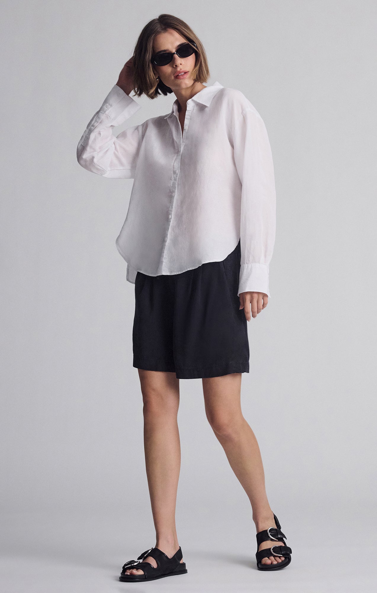 LONG SLEEVE TENCEL™ SHIRT IN WHITE - Mavi Jeans