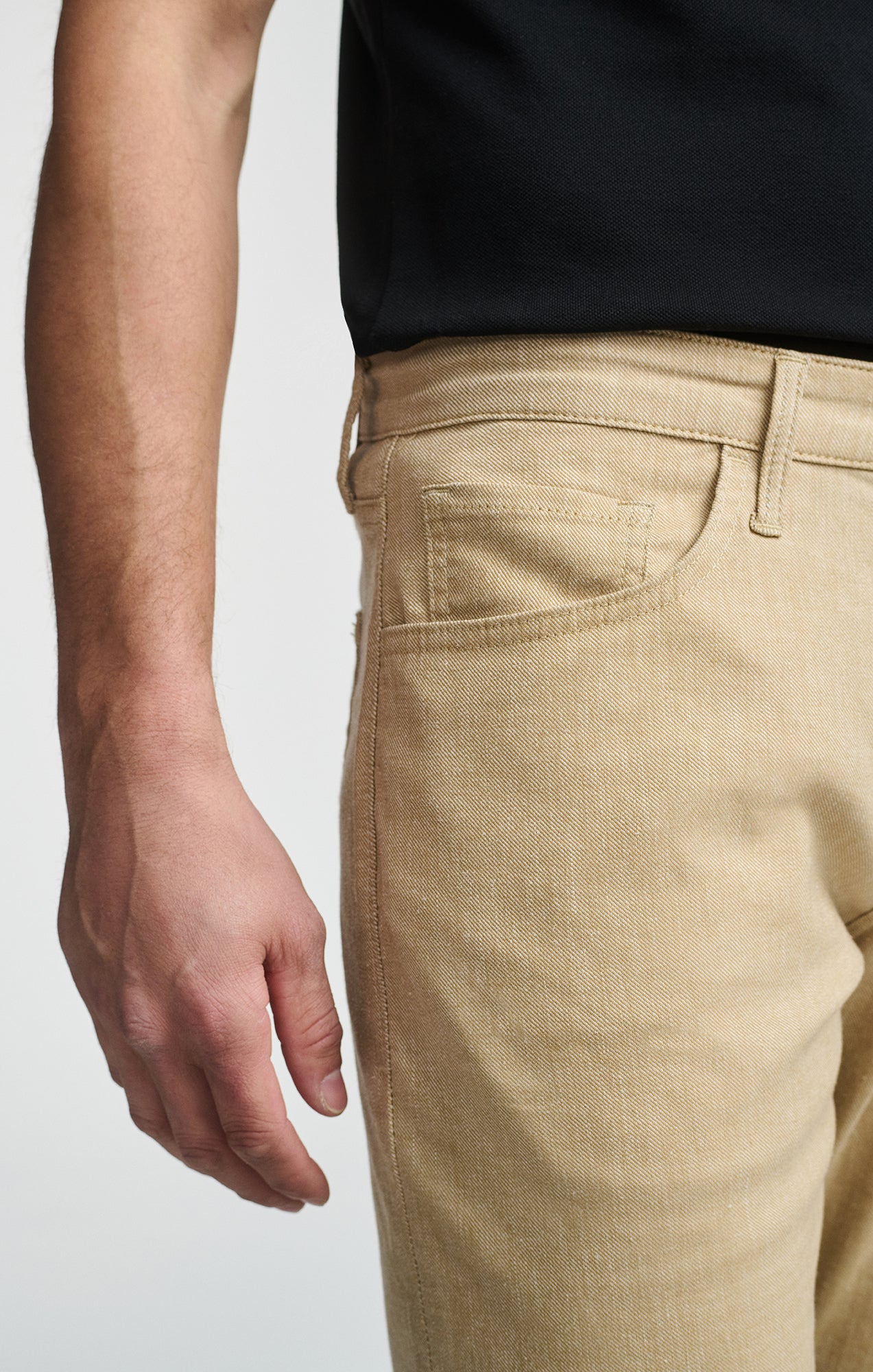 MARCUS SLIM STRAIGHT LEG IN BEIGE LINEN - Mavi Jeans