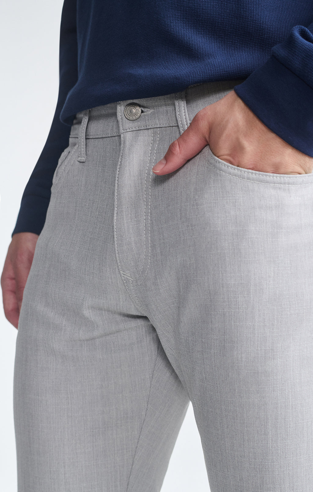 MARCUS SLIM STRAIGHT LEG IN BONE CROSS HATCH TWILL - Mavi Jeans