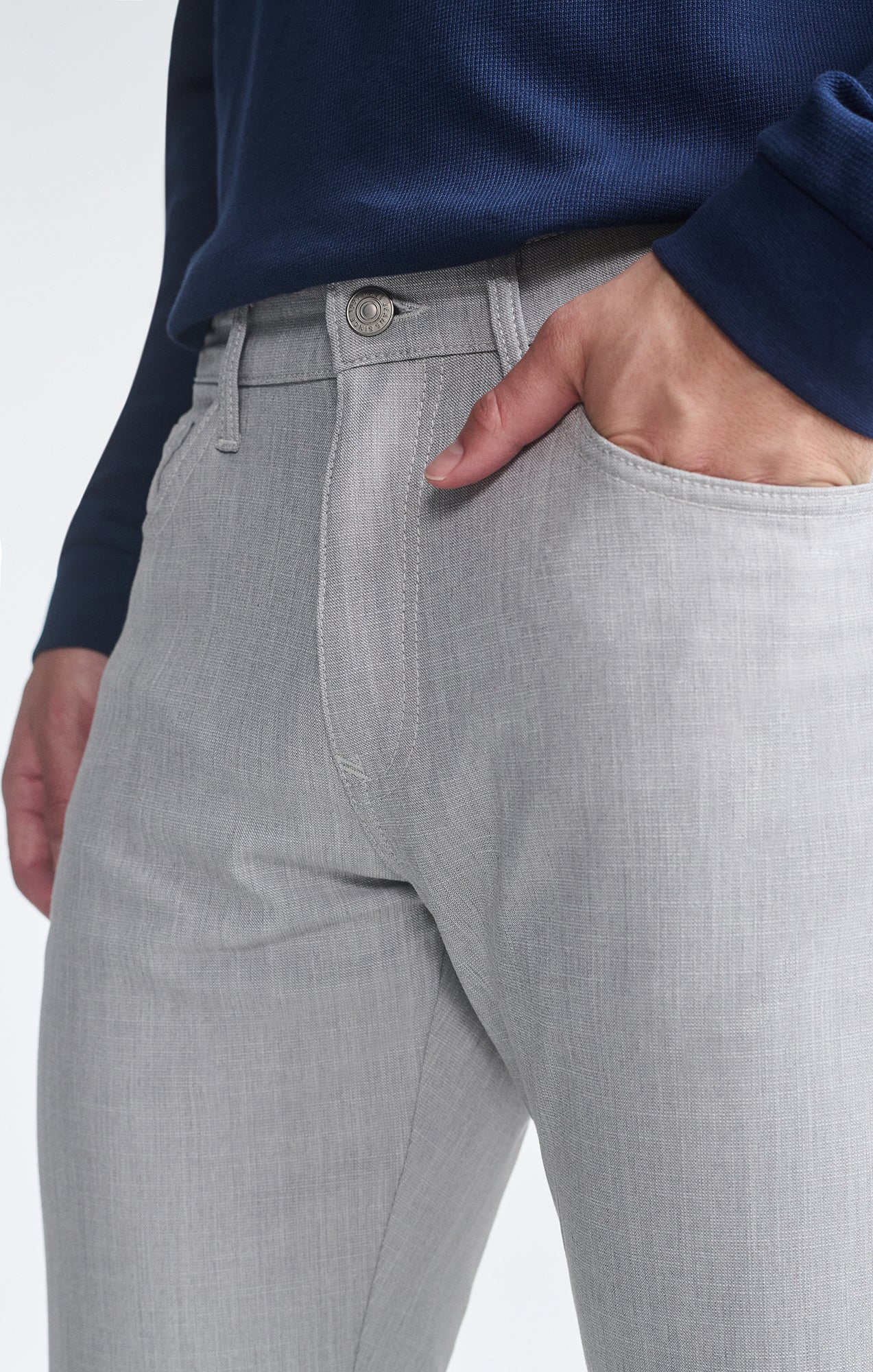 MARCUS SLIM STRAIGHT LEG IN BONE CROSS HATCH TWILL - Mavi Jeans