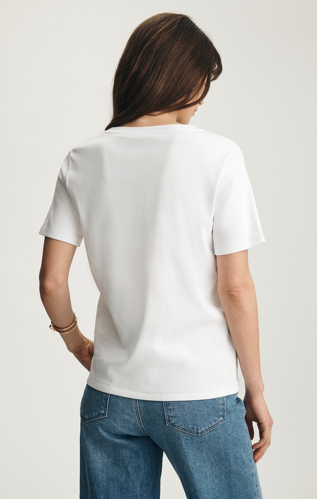 OLIVIA V-NECK T-SHIRT IN WHITE - Mavi Jeans