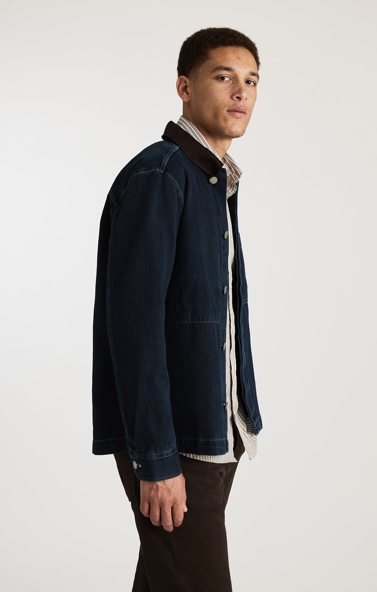 EDITION DOUBLE POCKET OVERSHIRT IN DARK INDIGO