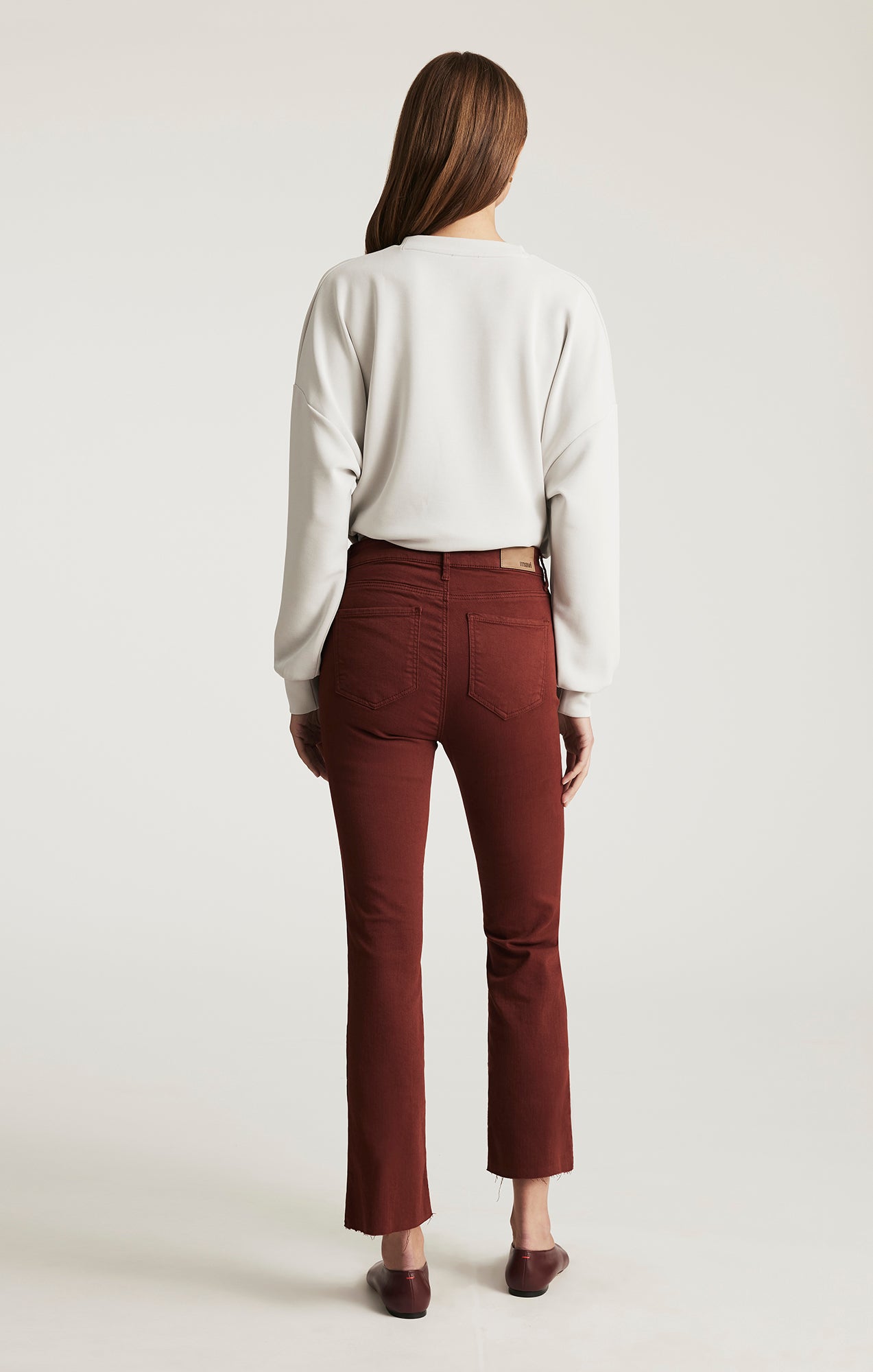 【新品未着用】MEER. AMERICAN SLEEVE FLARE TOP Long Sleeve Mock-Neck Cropped Top