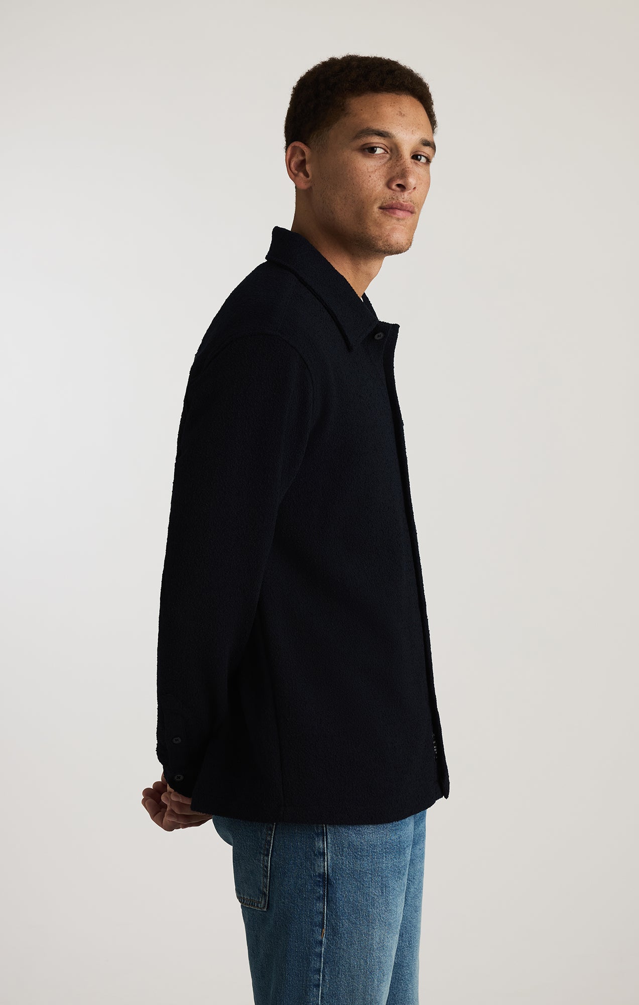 ONE POCKET BUTTON-UP SHIRT IN NIGHT SKY