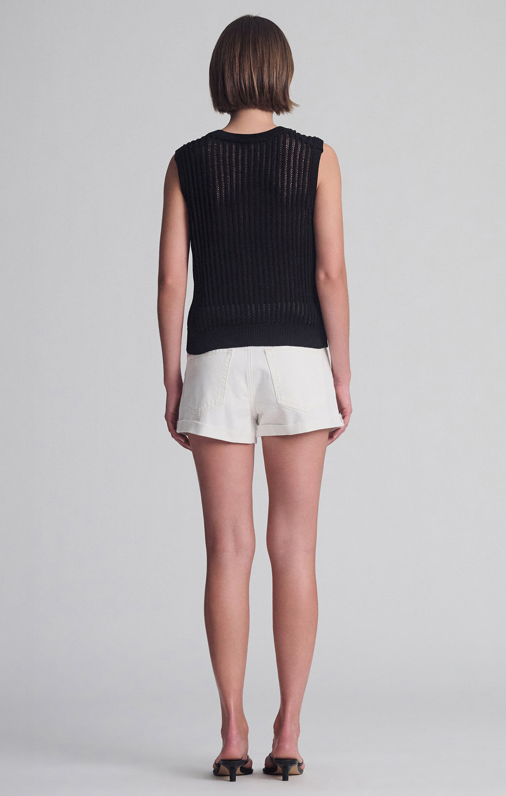 SLEEVELESS KNIT TOP IN BLACK - Mavi Jeans