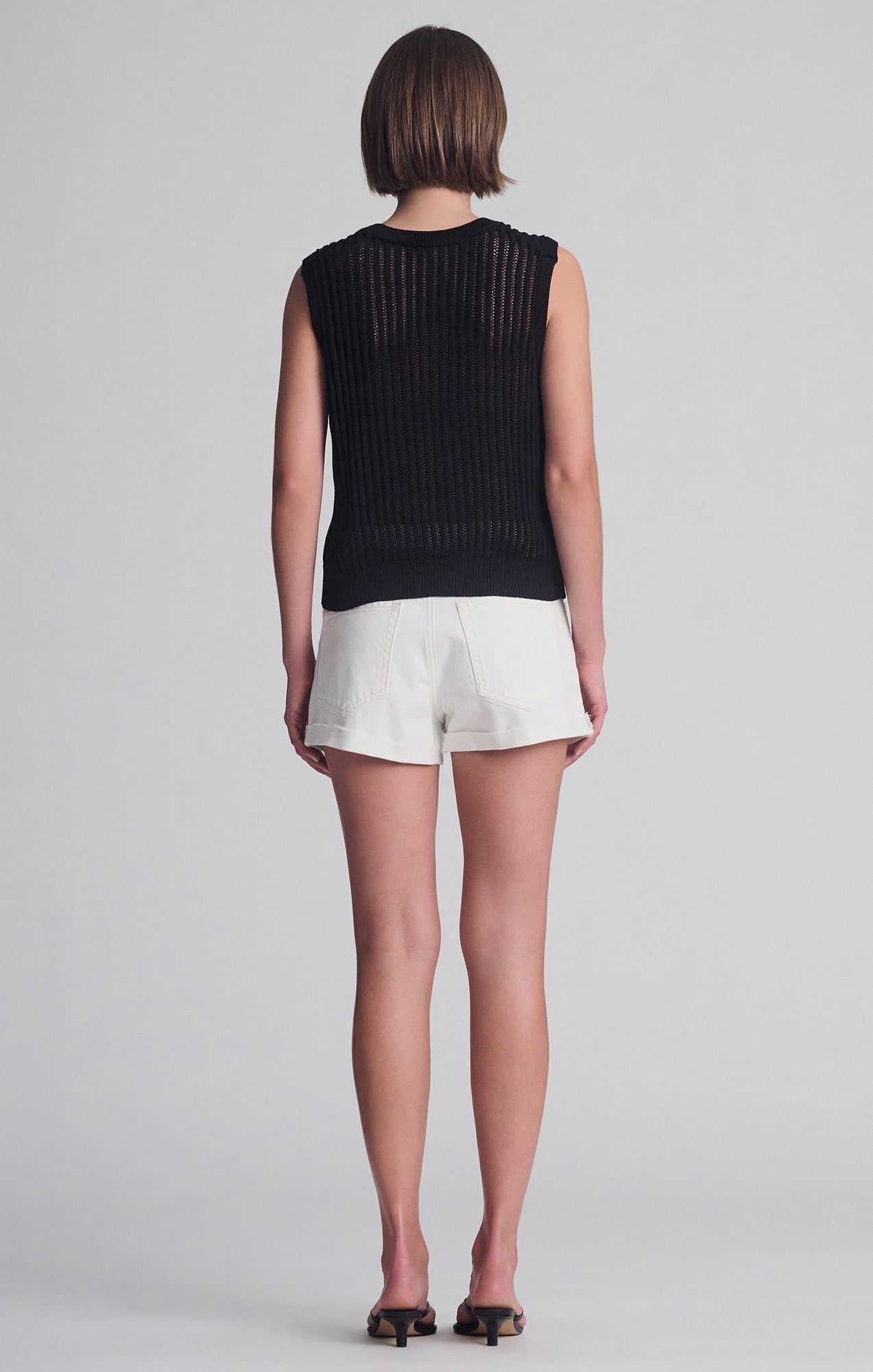 SLEEVELESS KNIT TOP IN BLACK - Mavi Jeans