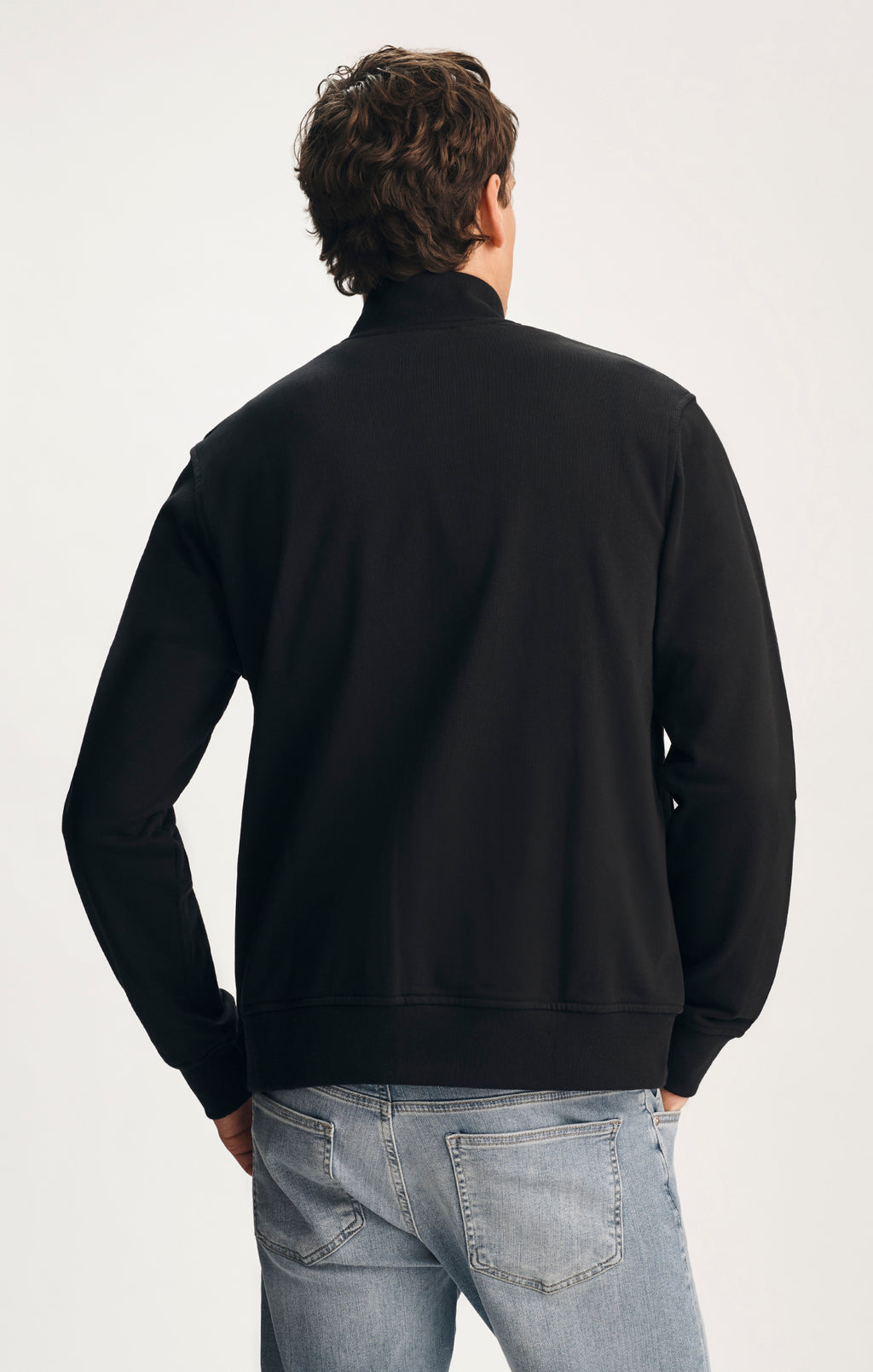 FULL ZIP SWEATSHIRT IN BLACK - Mavi Jeans