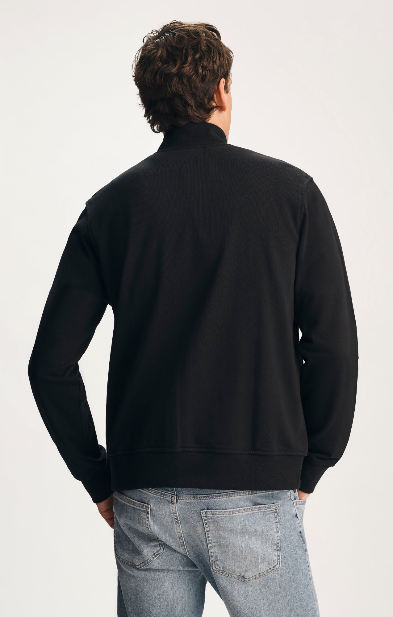 FULL ZIP SWEATSHIRT IN BLACK - Mavi Jeans