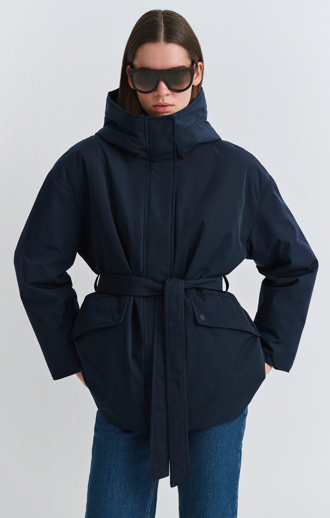 HOODED PARKA IN NIGHT SKY