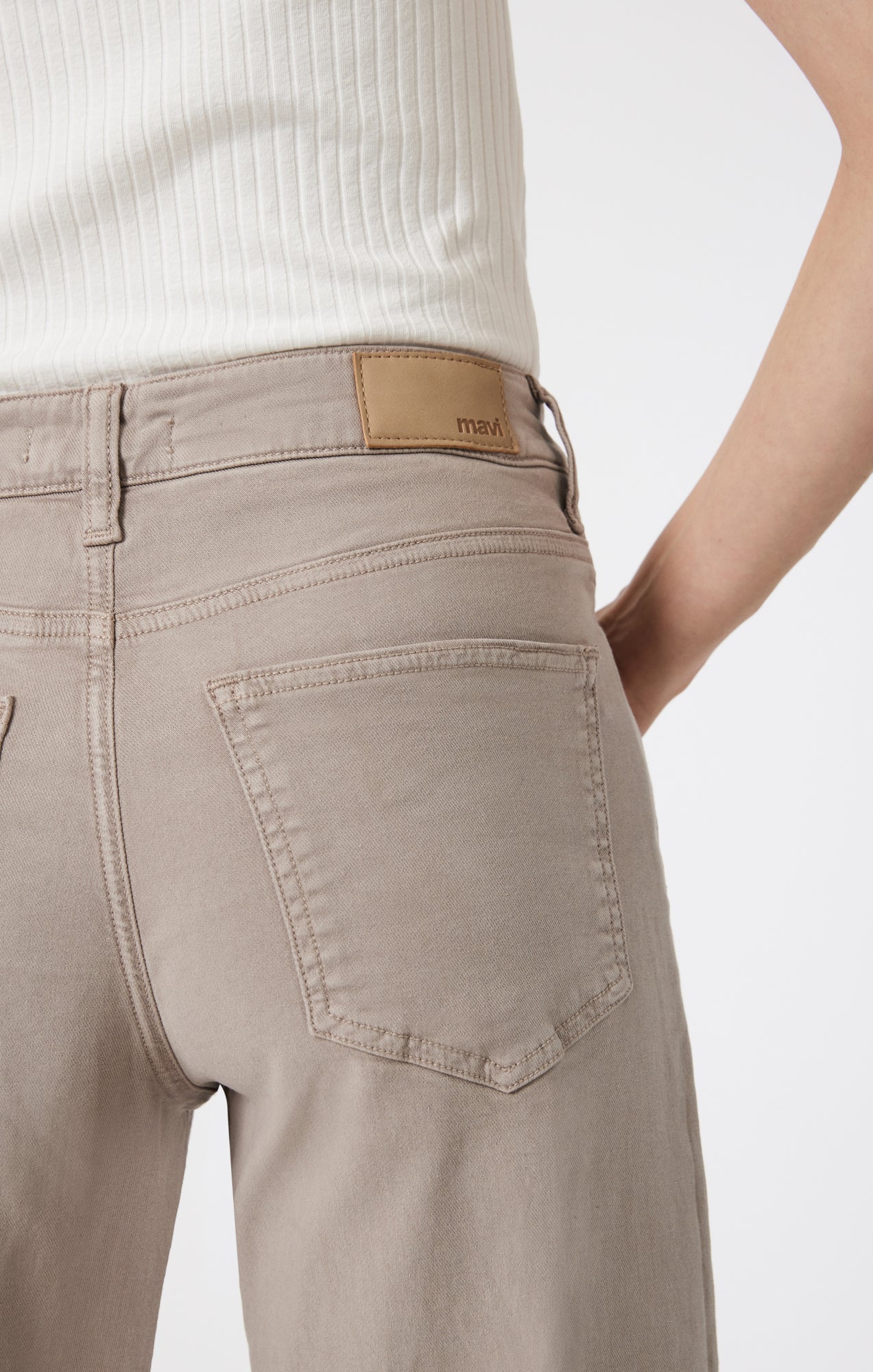 ALENA WIDE LEG IN LATTE LUXE TWILL - Mavi Jeans