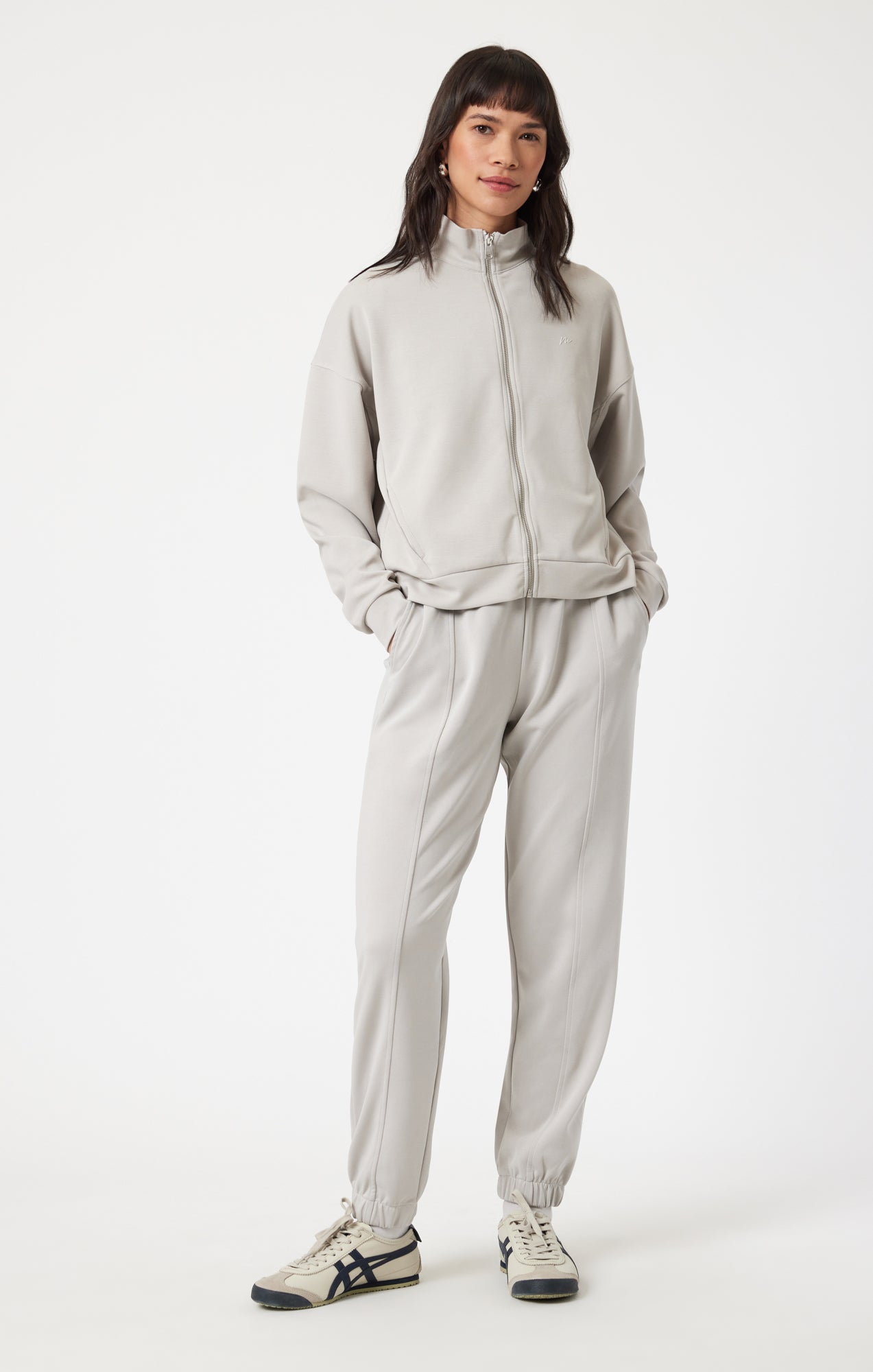 FULL ZIP JACKET IN GRAY VIOLET - Mavi Jeans