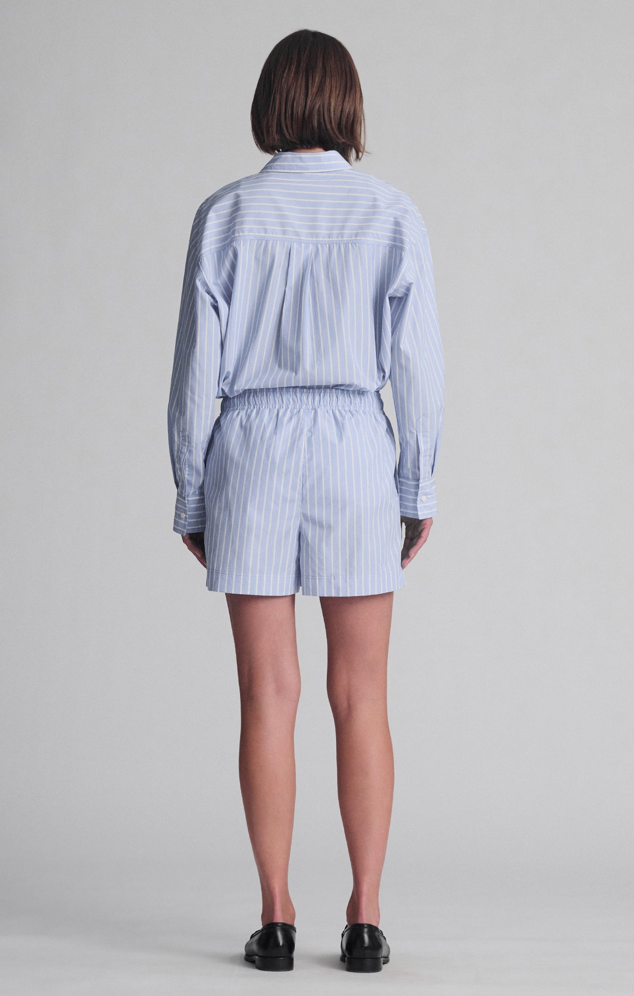 PULL-ON SHORTS IN BLUE STRIPE - Mavi Jeans