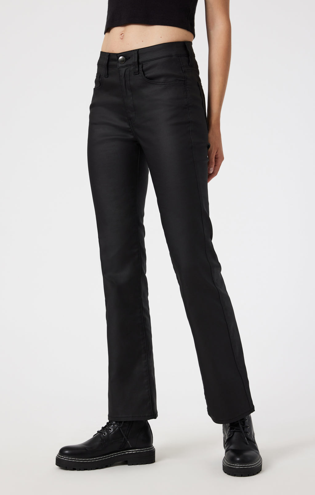 MARIA FLARE IN BLACK COATED - Mavi Jeans