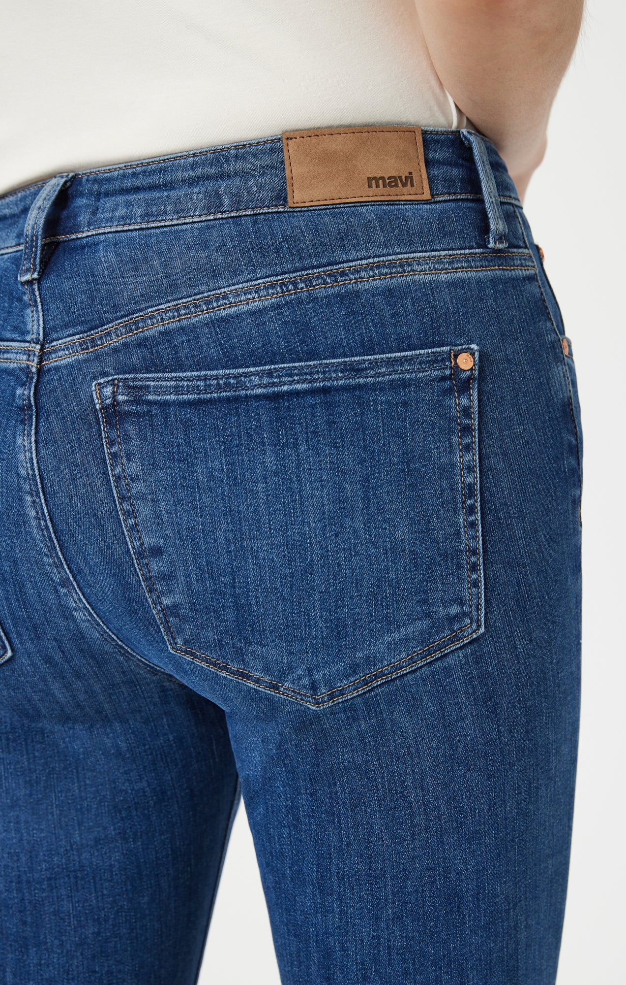 MARIA FLARE IN MID BRUSHED FLEX BLUE - Mavi Jeans