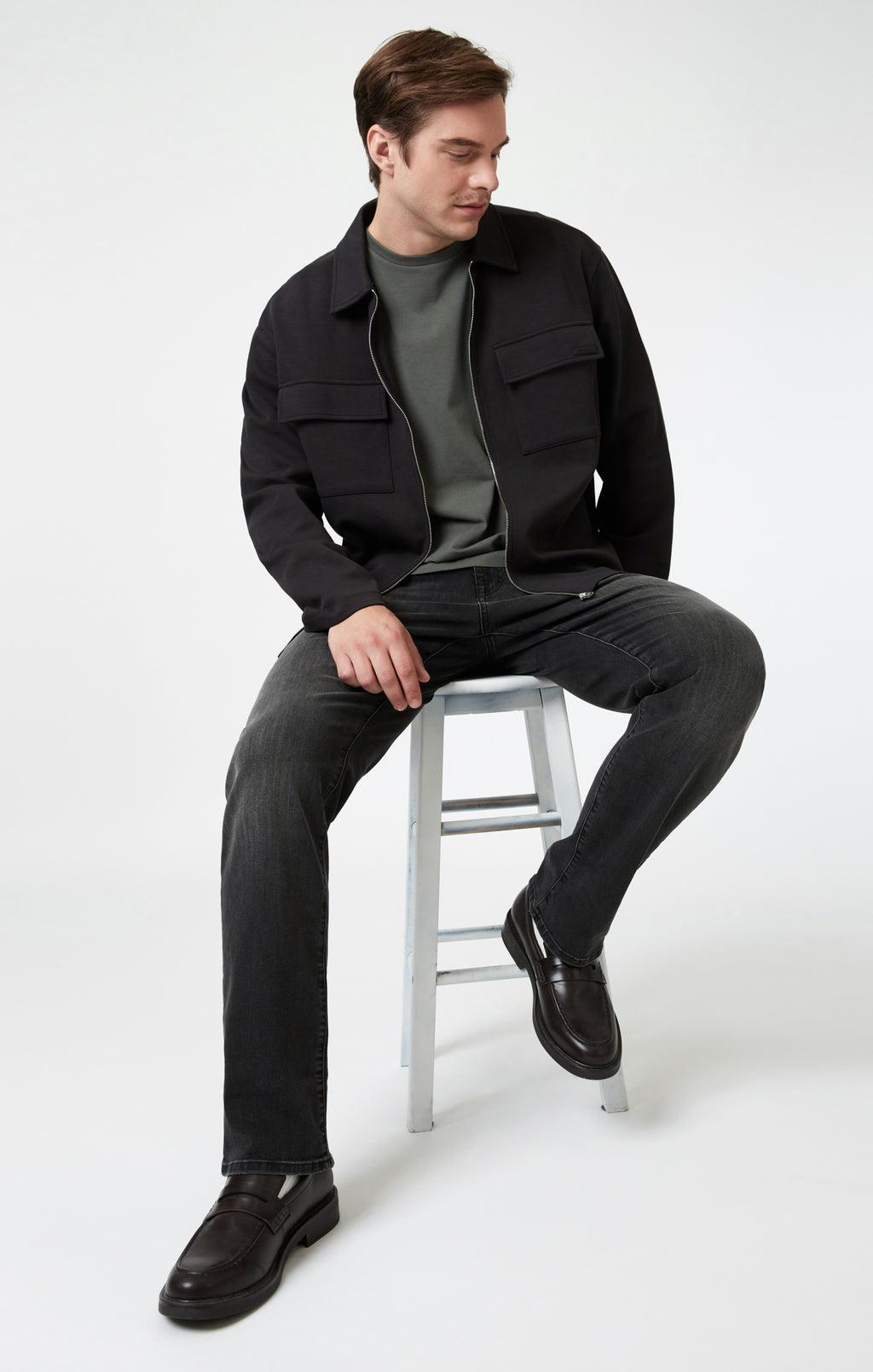 ZACH STRAIGHT LEG IN SMOKE AUSTIN - Mavi Jeans