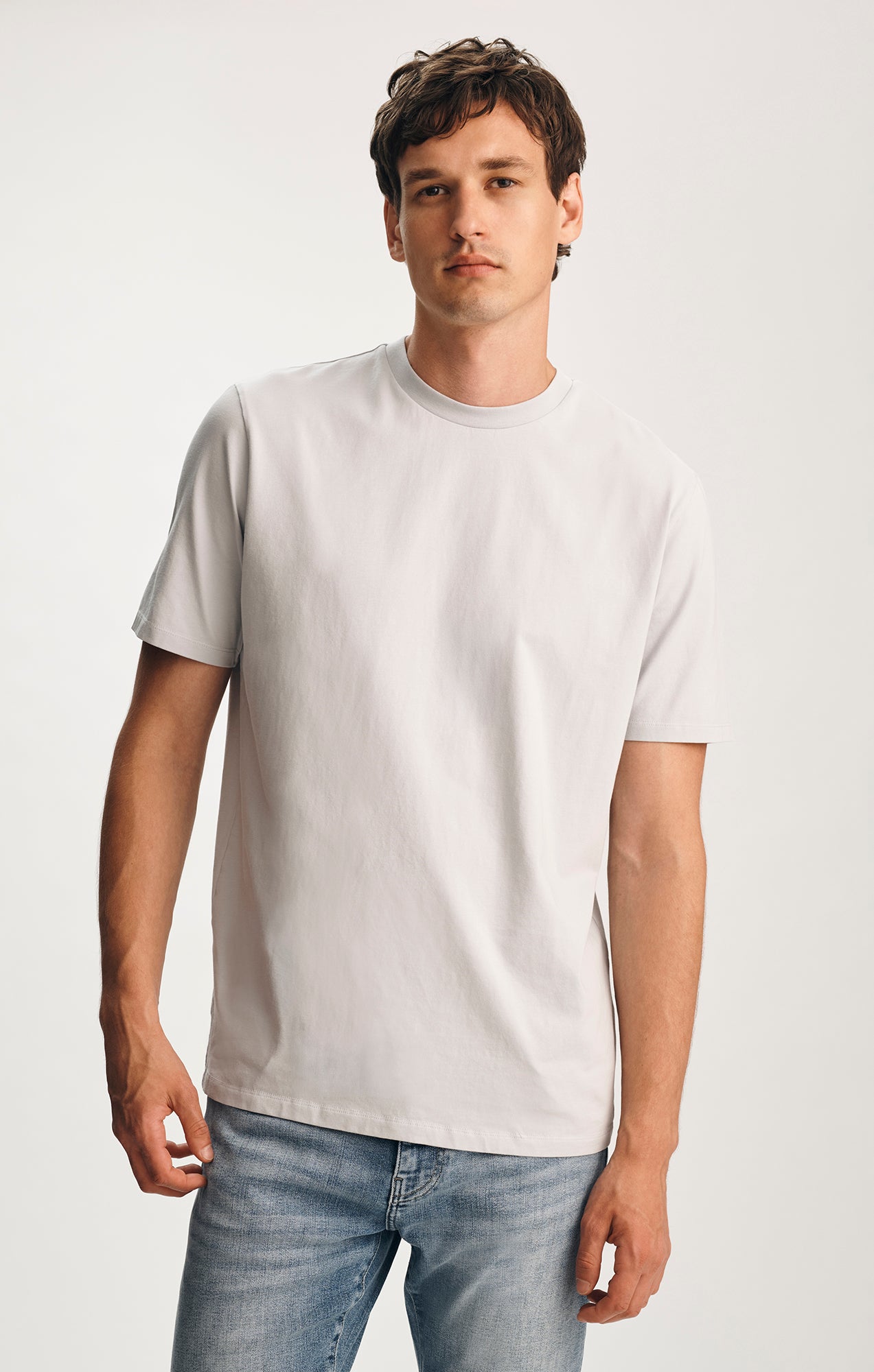 CREW NECK T-SHIRT IN PEARL BLUE - Mavi Jeans