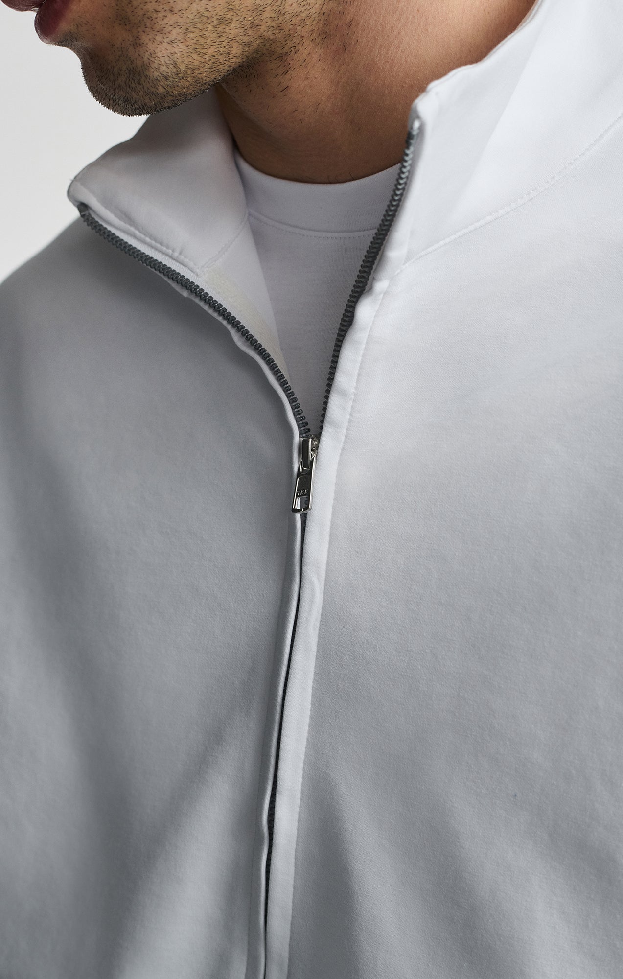 HALF ZIP SWEATSHIRT IN WHITE - Mavi Jeans