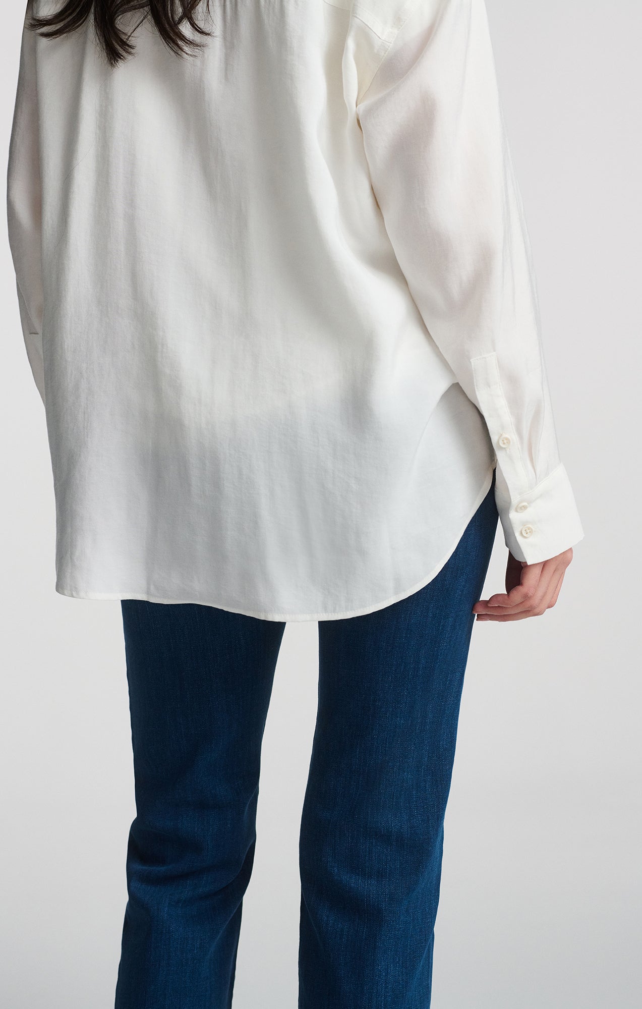 LUXE TOUCH BUTTON-UP SHIRT IN ANTIQUE WHITE - Mavi Jeans