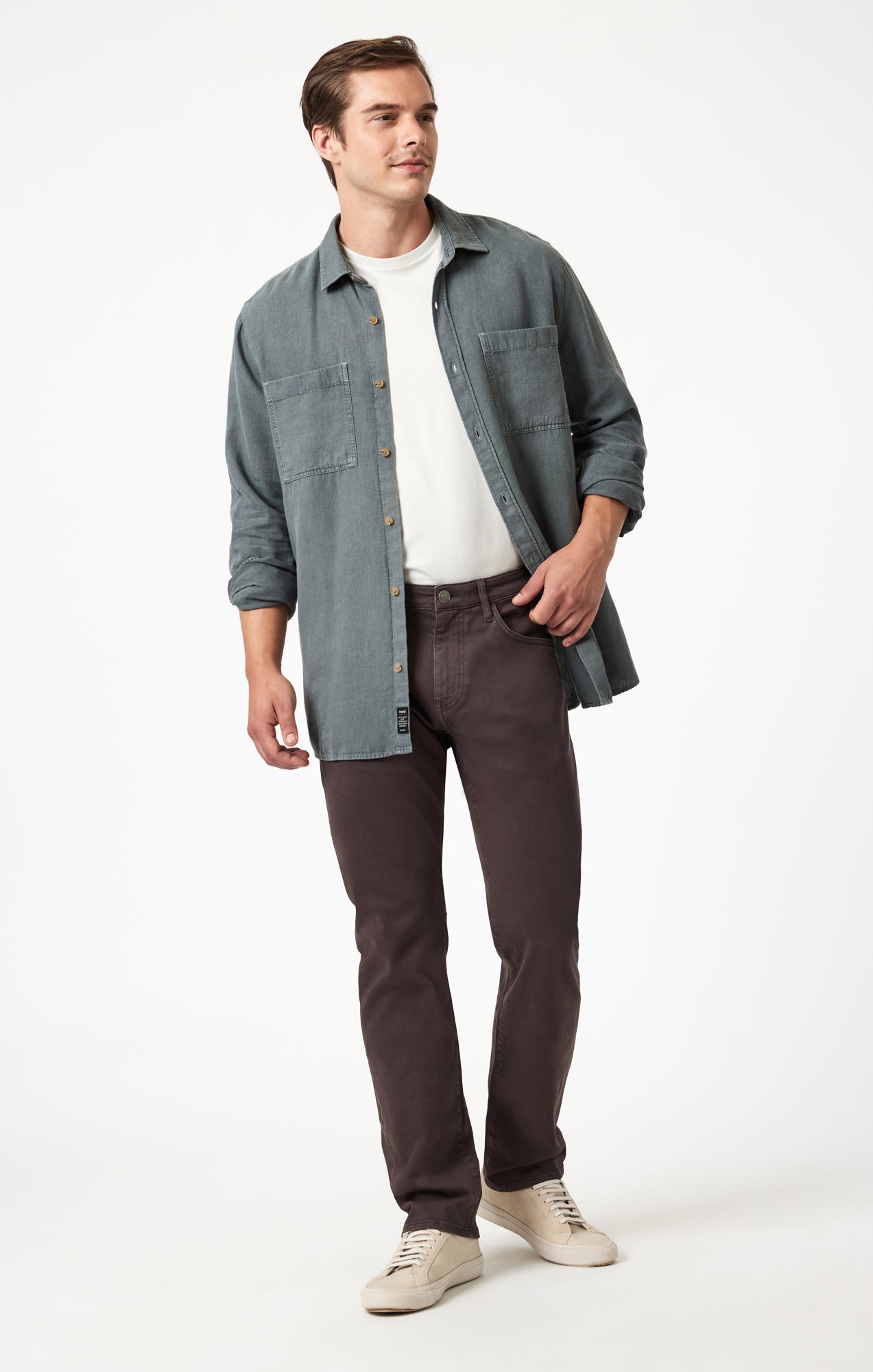 ZACH STRAIGHT LEG IN COFFEE CASUAL TWILL - Mavi Jeans